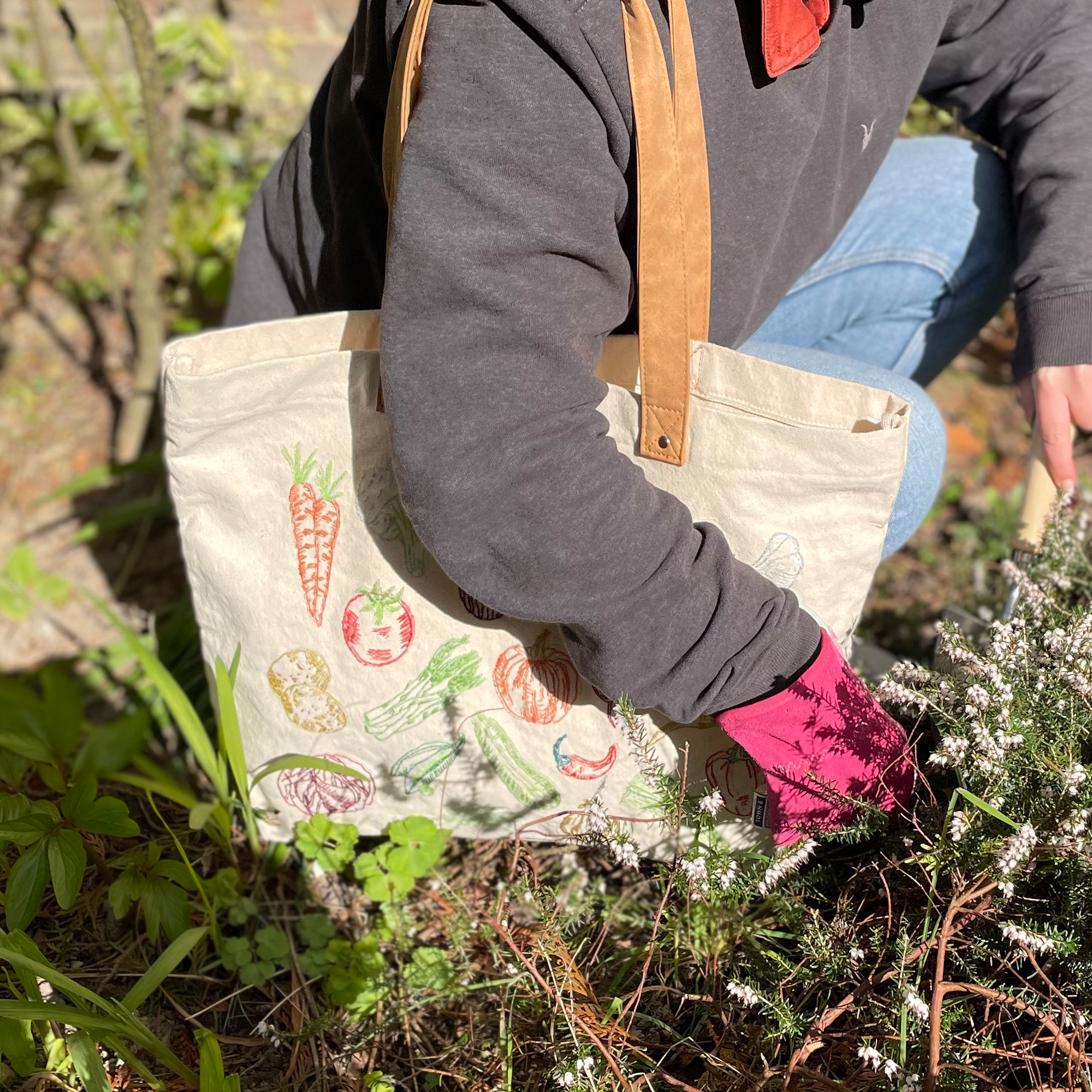 Stitch Your Vegetables Tote Bag