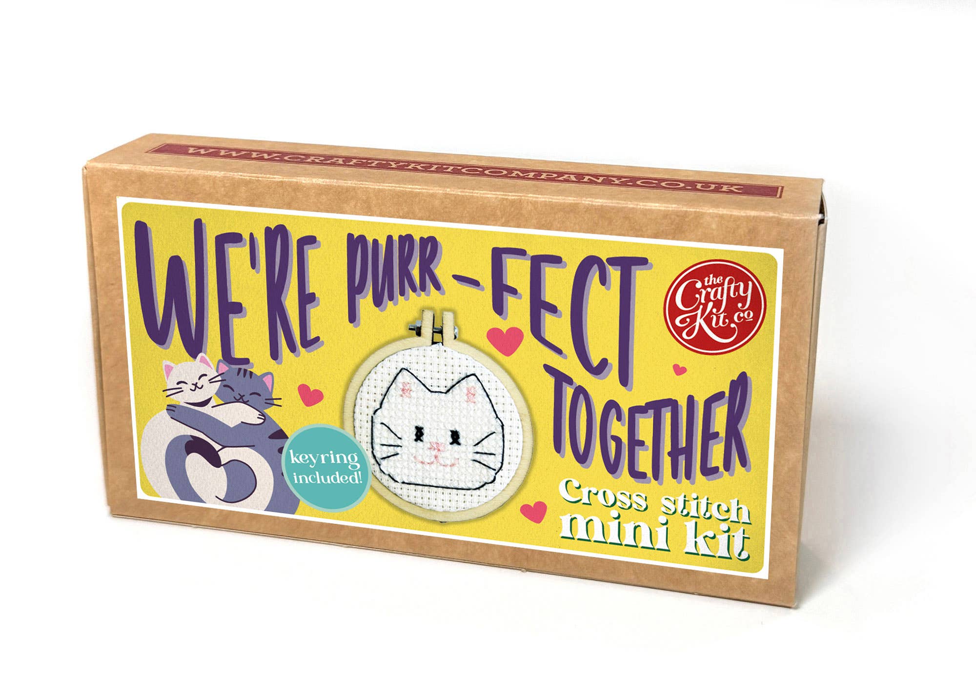 We're Purr-fect Together Mini Matchbox Cross Stitch Kit