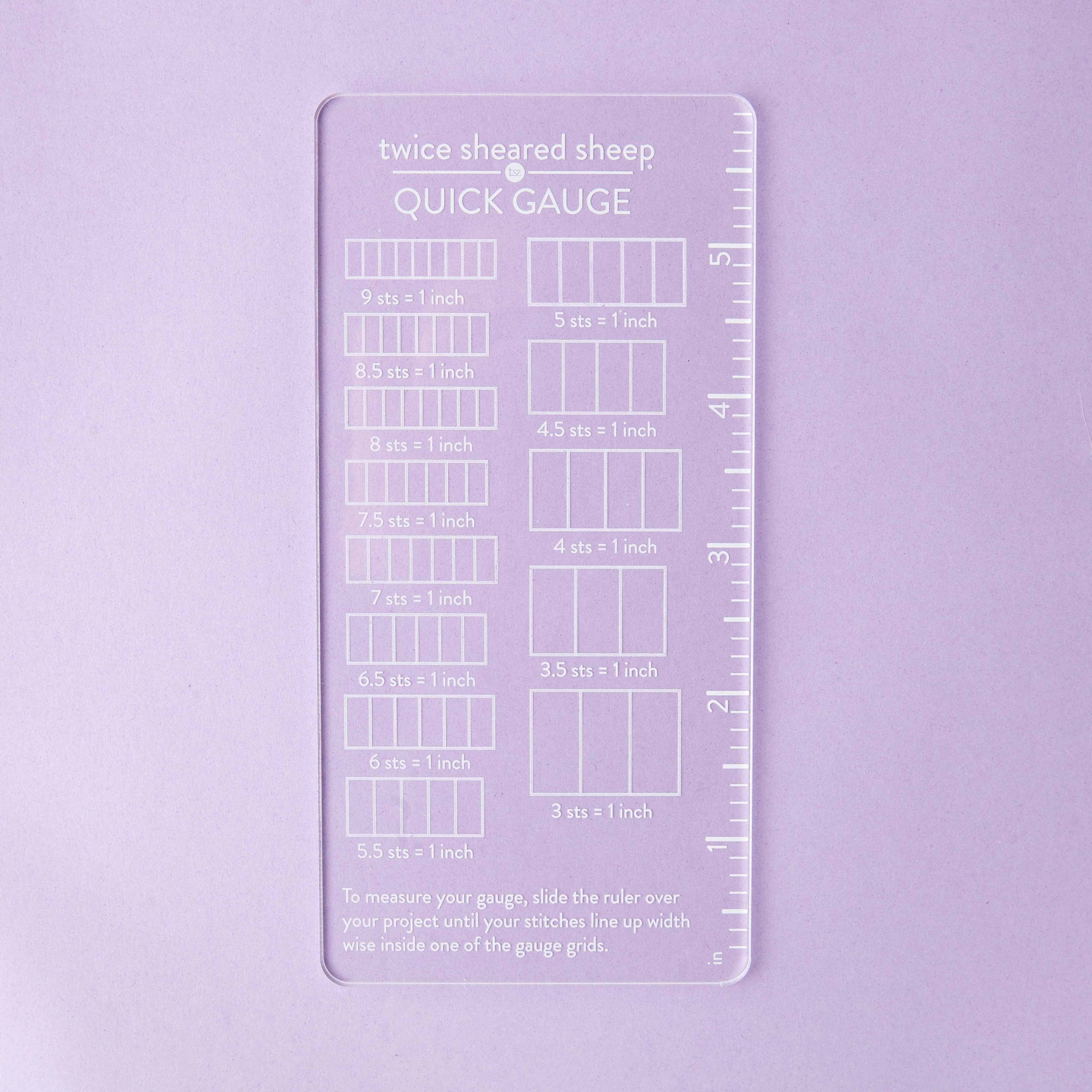 White Quick Gauge Ruler