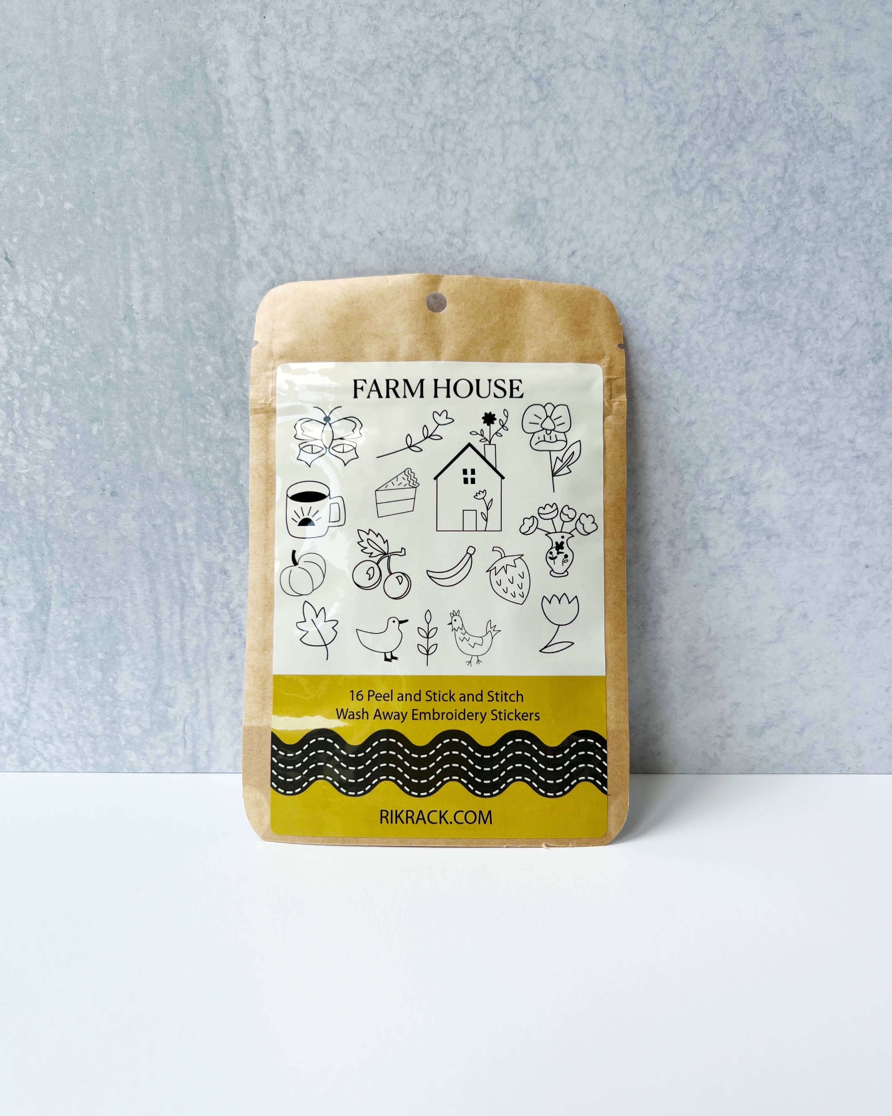 RikRack Farm House Stick and Stitch embroidery patterns