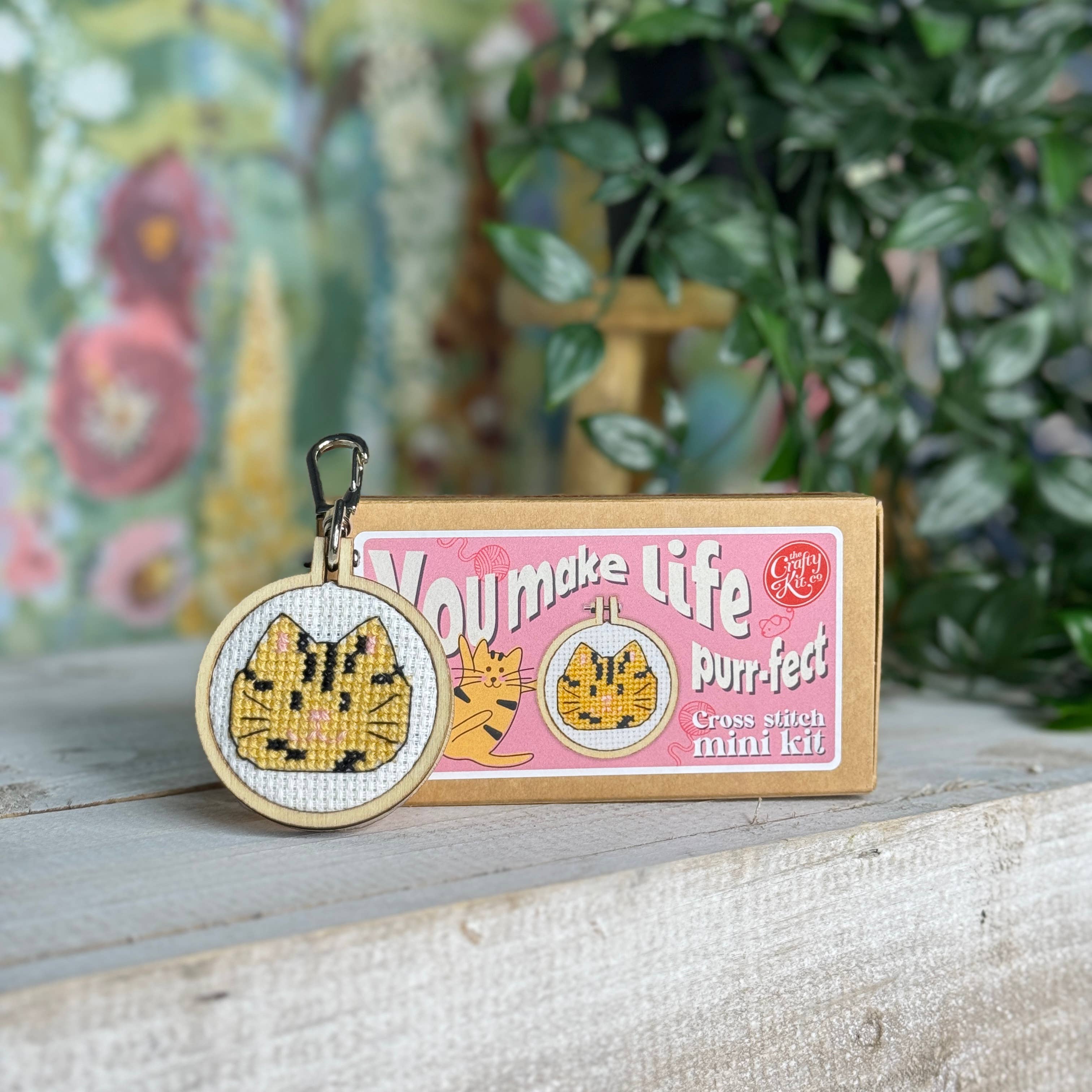 You Make Life Purr-fect Mini Matchbox Cross Stitch Kit