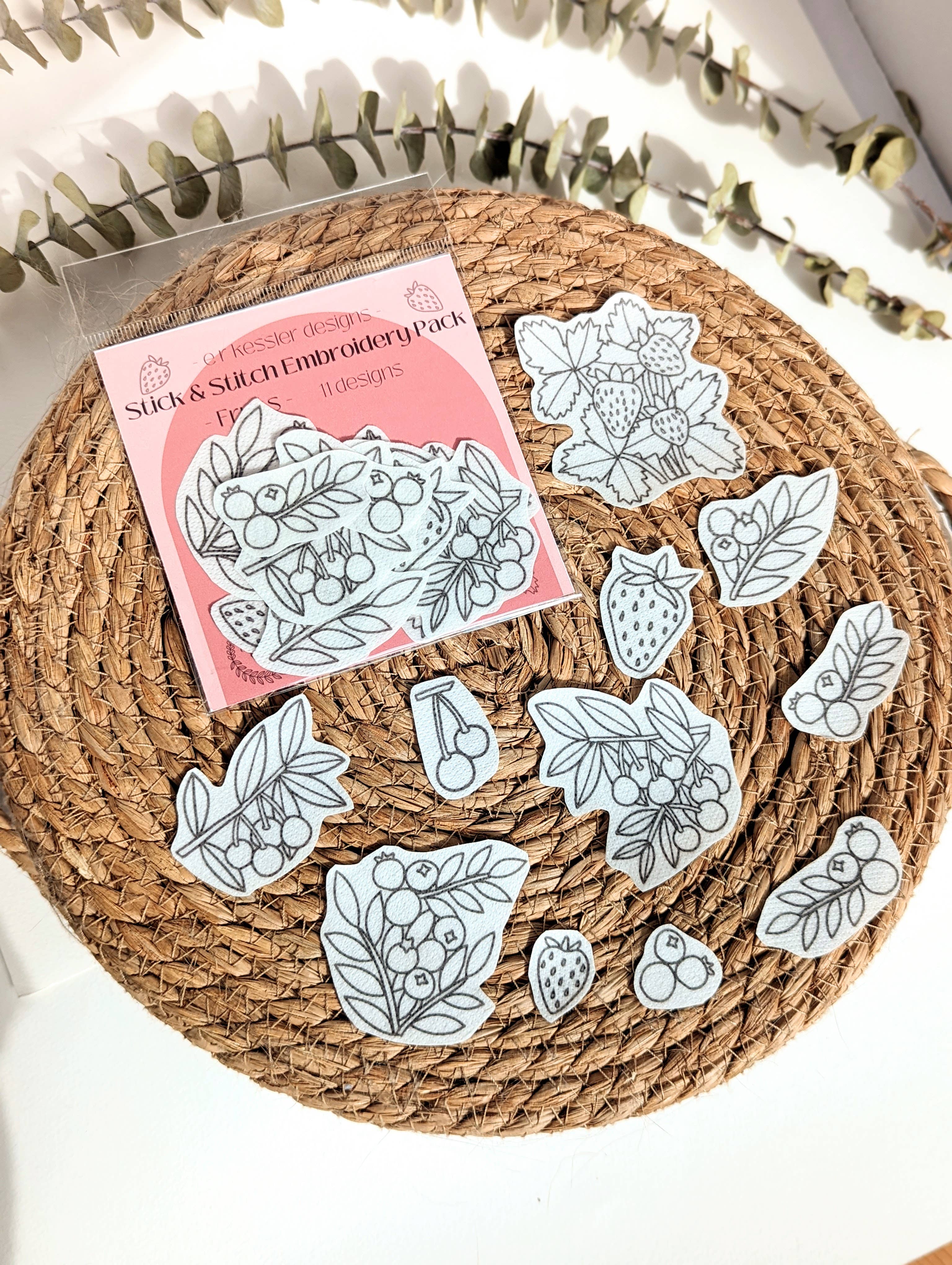Fruits Stick & Stitch Embroidery Pack