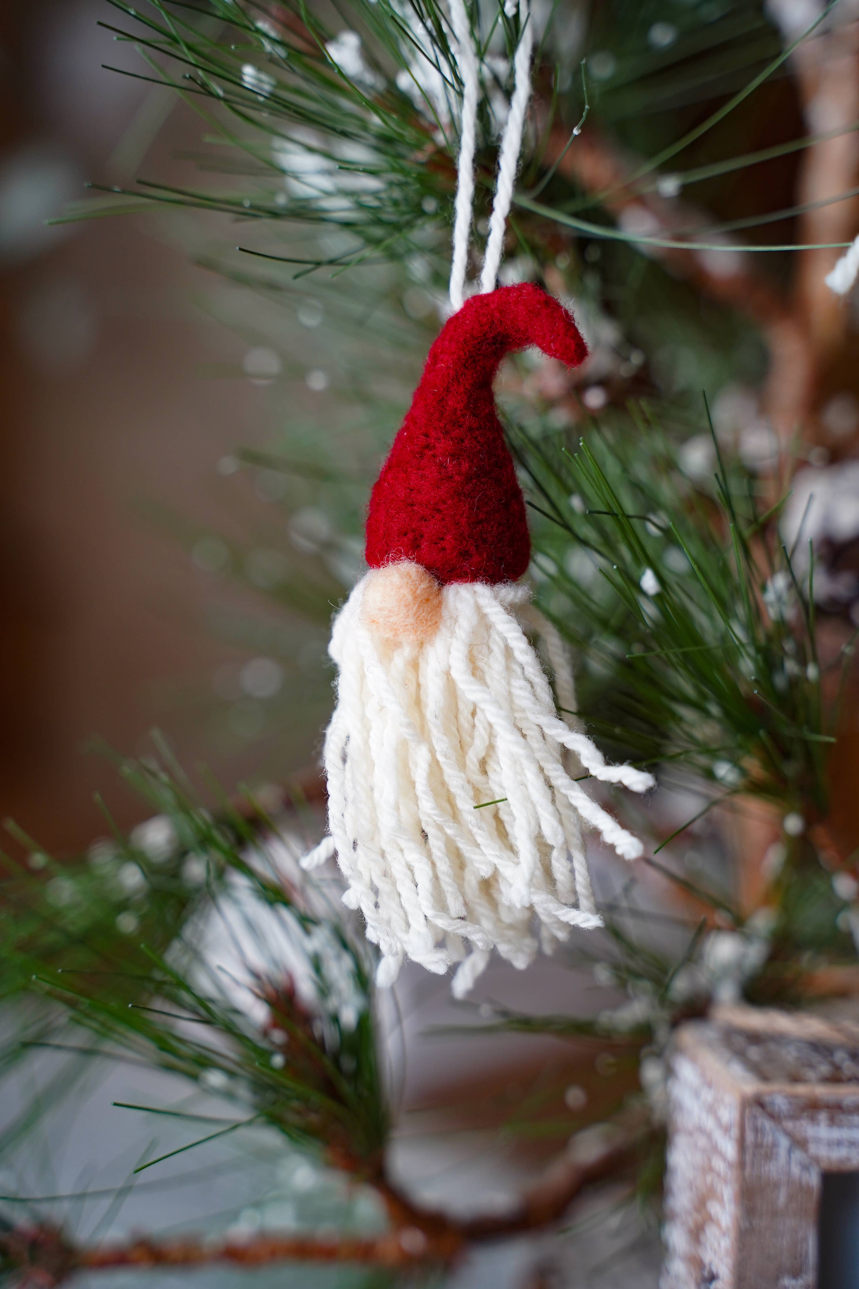 Gnome Ornaments Needle Felting Kit (makes 3 ornaments)
