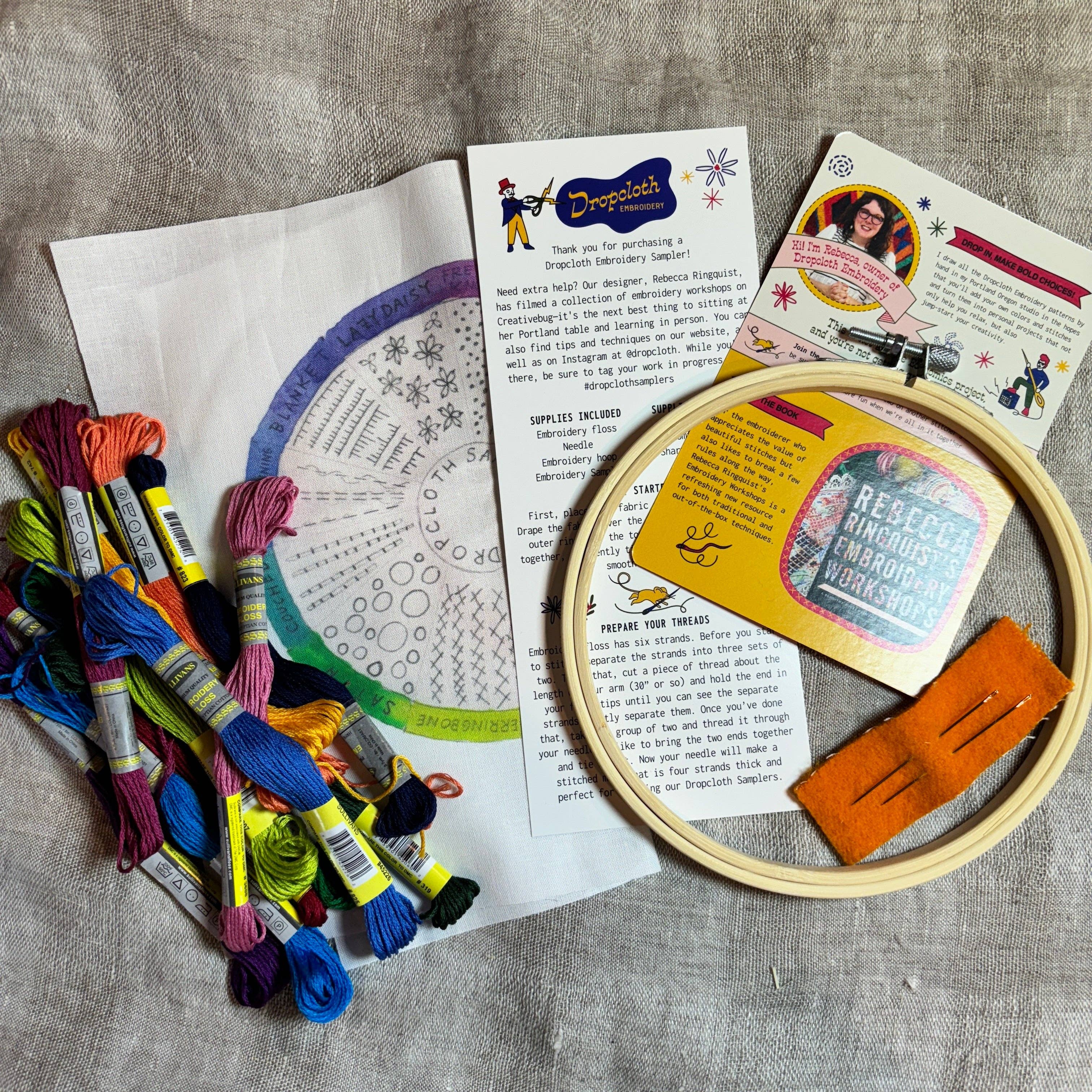 Color Wheel Embroidery Kit
