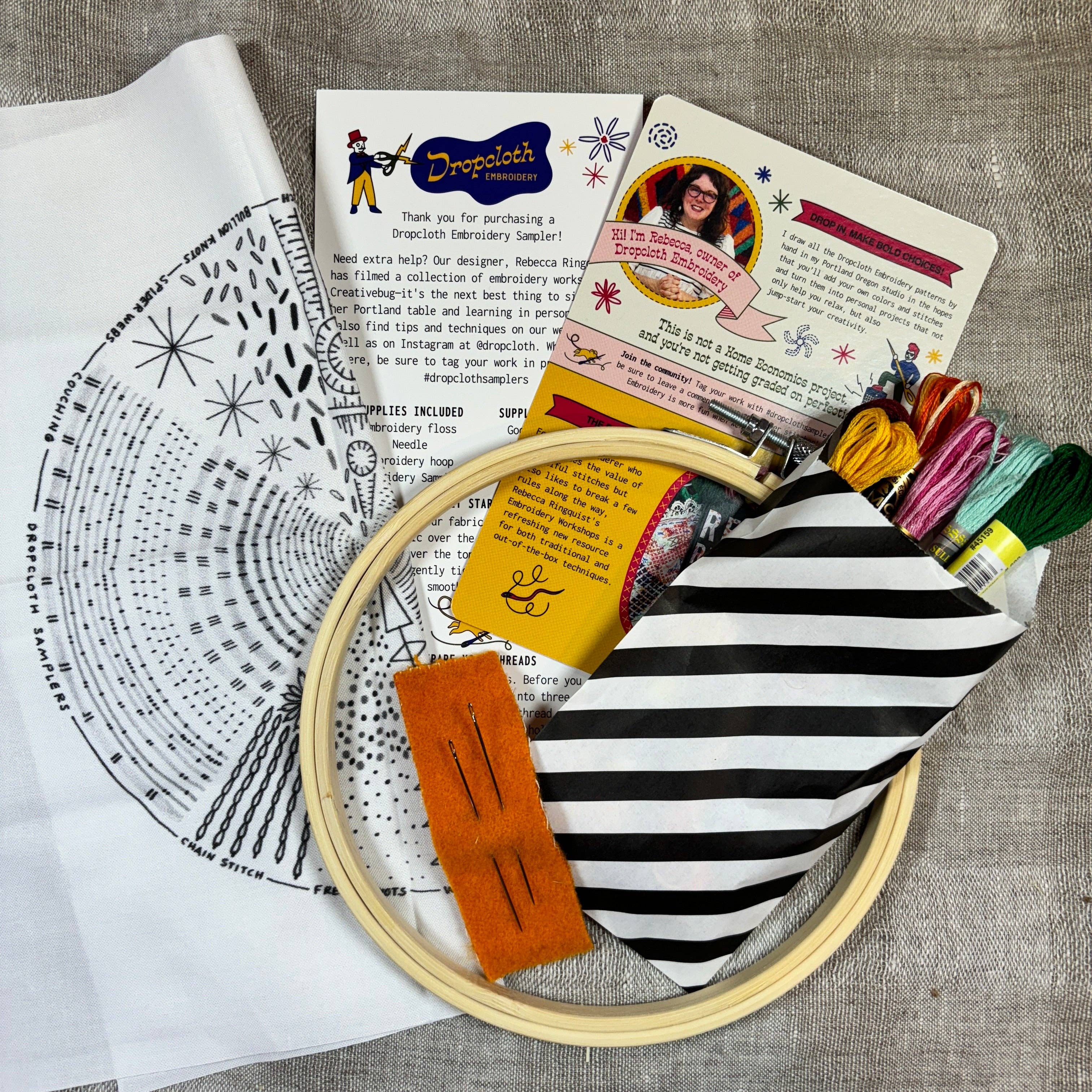 Dropcloth Pie Embroidery Kit