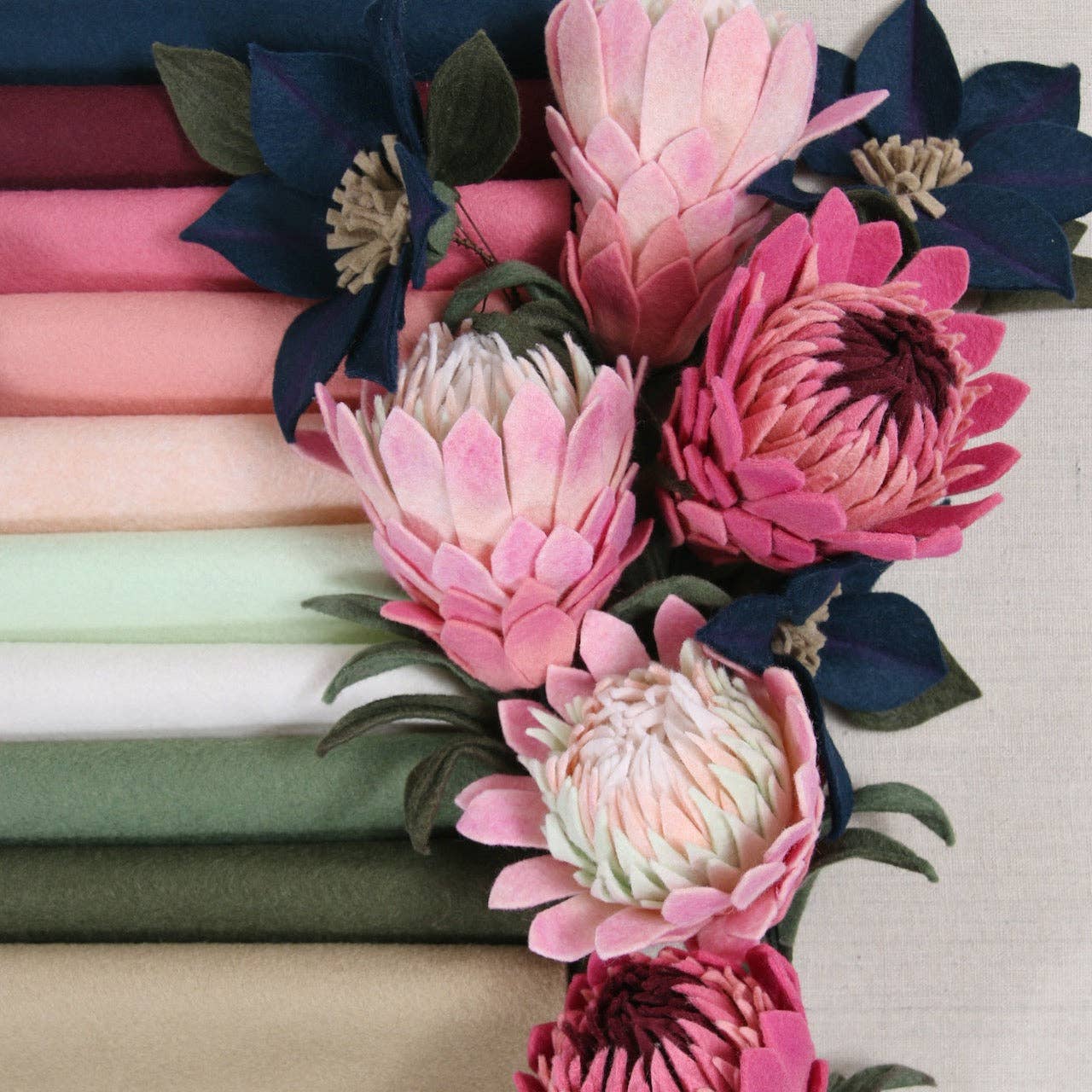 Wool Felt Sheets, Protea