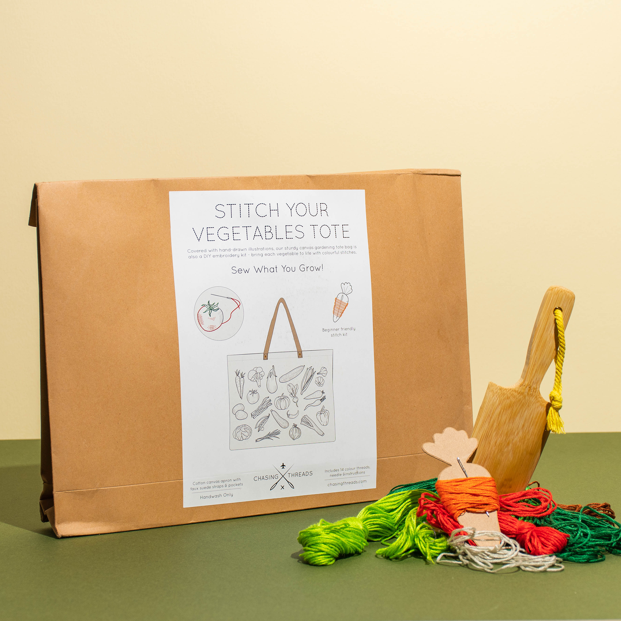 Stitch Your Vegetables Tote Bag