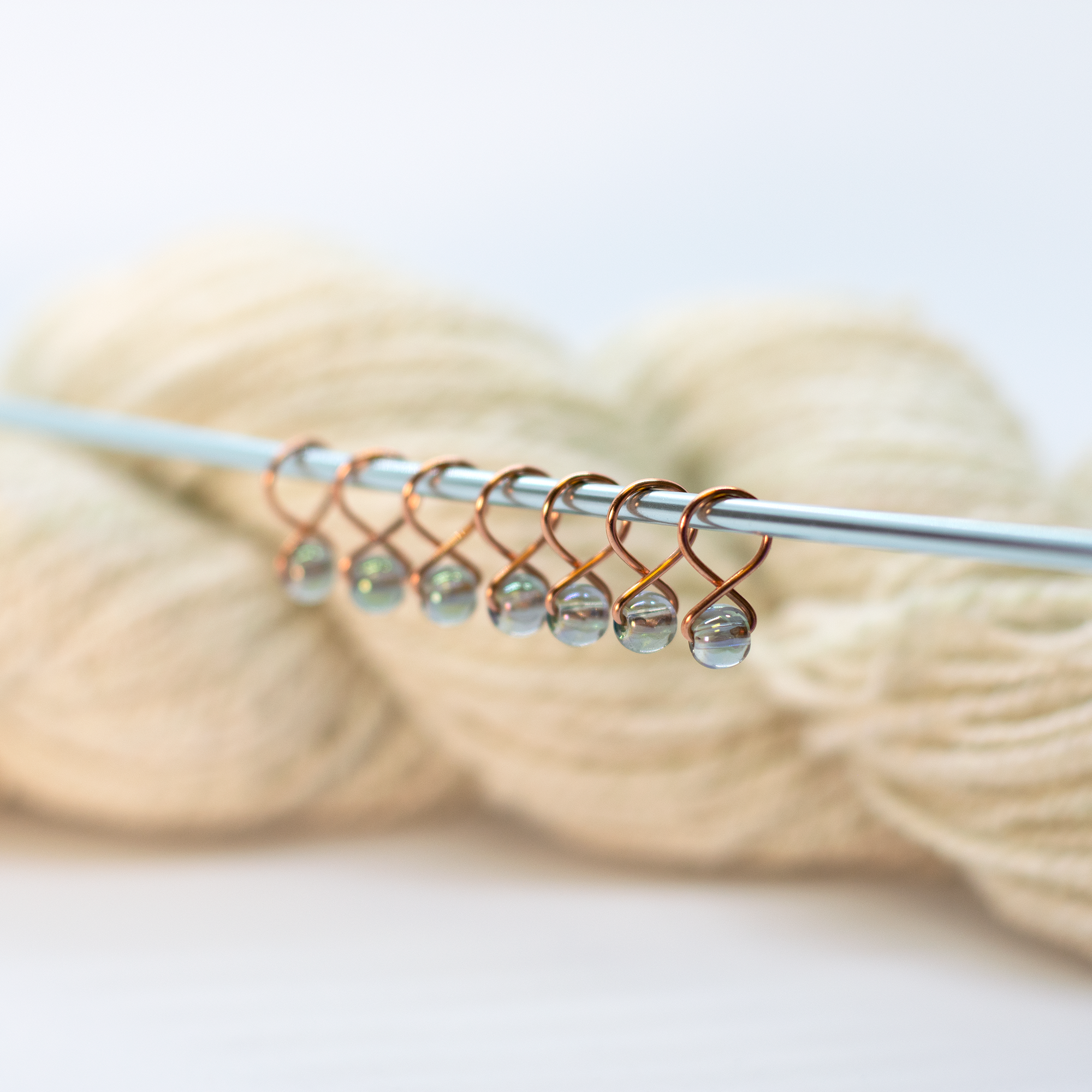Small Snag-free Stitch Markers : Copper