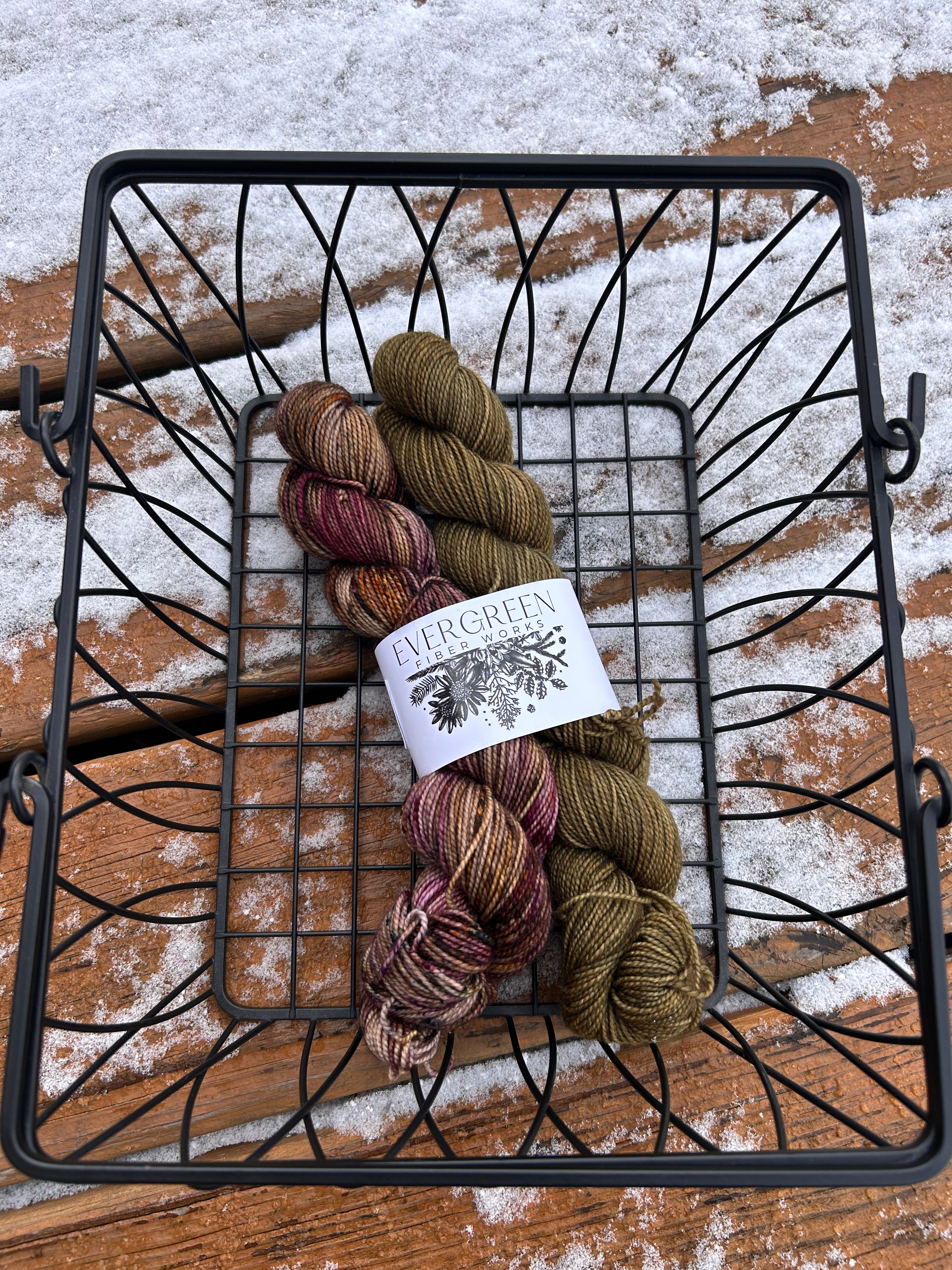 Musselburgh Hat/Kaleidoscope Mitts Kit by Evergreen Fiberworks