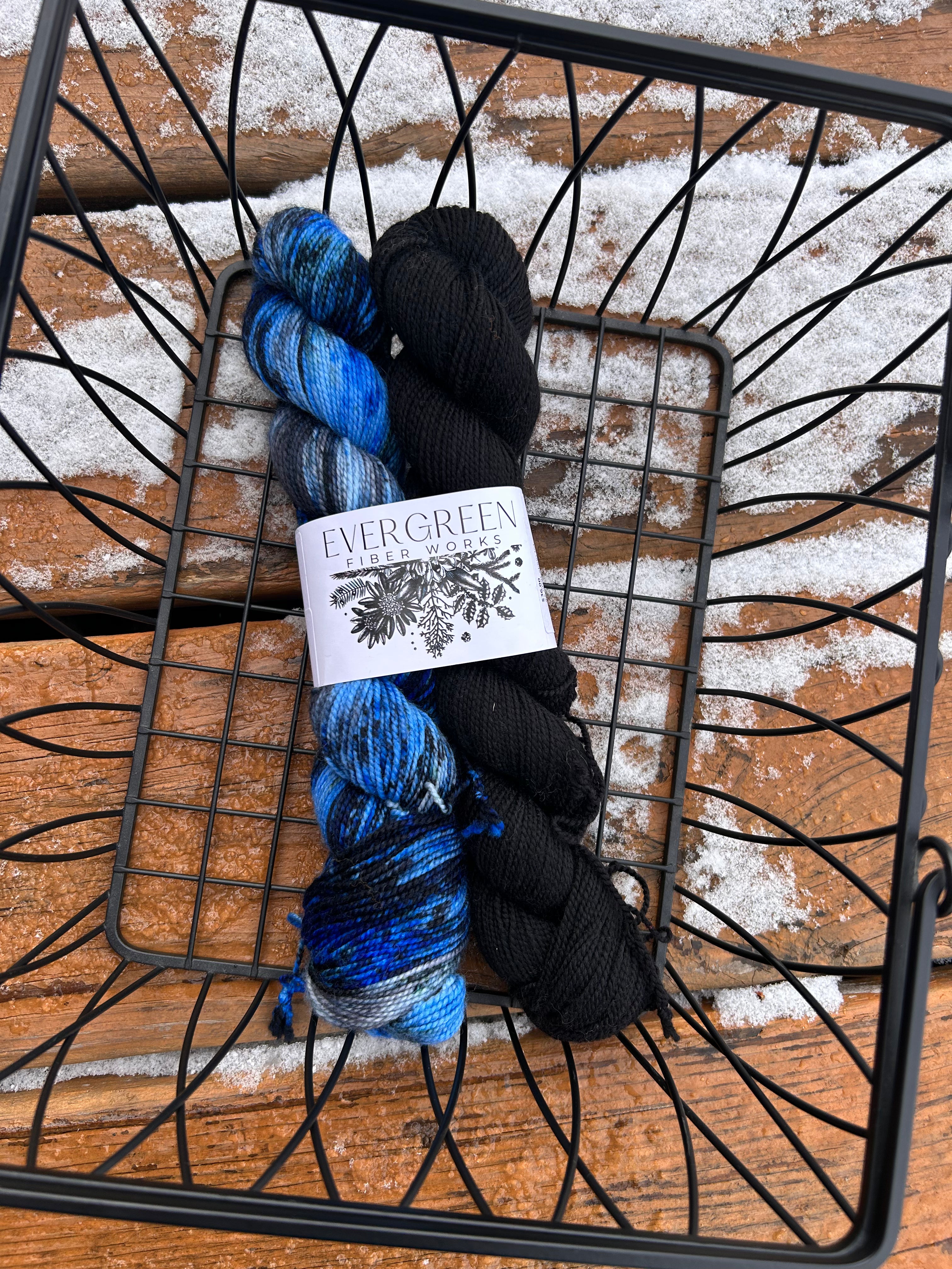 Musselburgh Hat/Kaleidoscope Mitts Kit by Evergreen Fiberworks