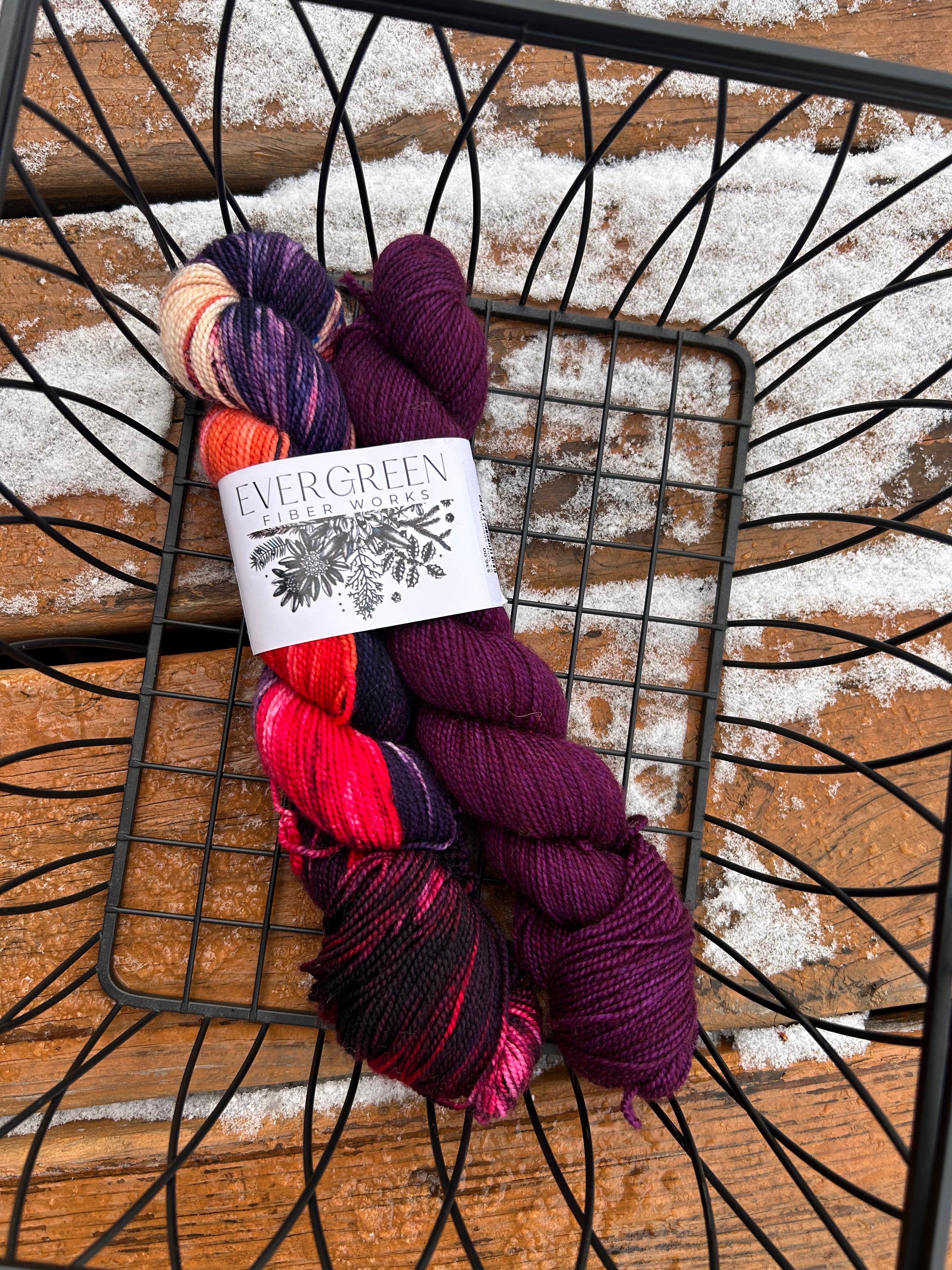 Musselburgh Hat/Kaleidoscope Mitts Kit by Evergreen Fiberworks