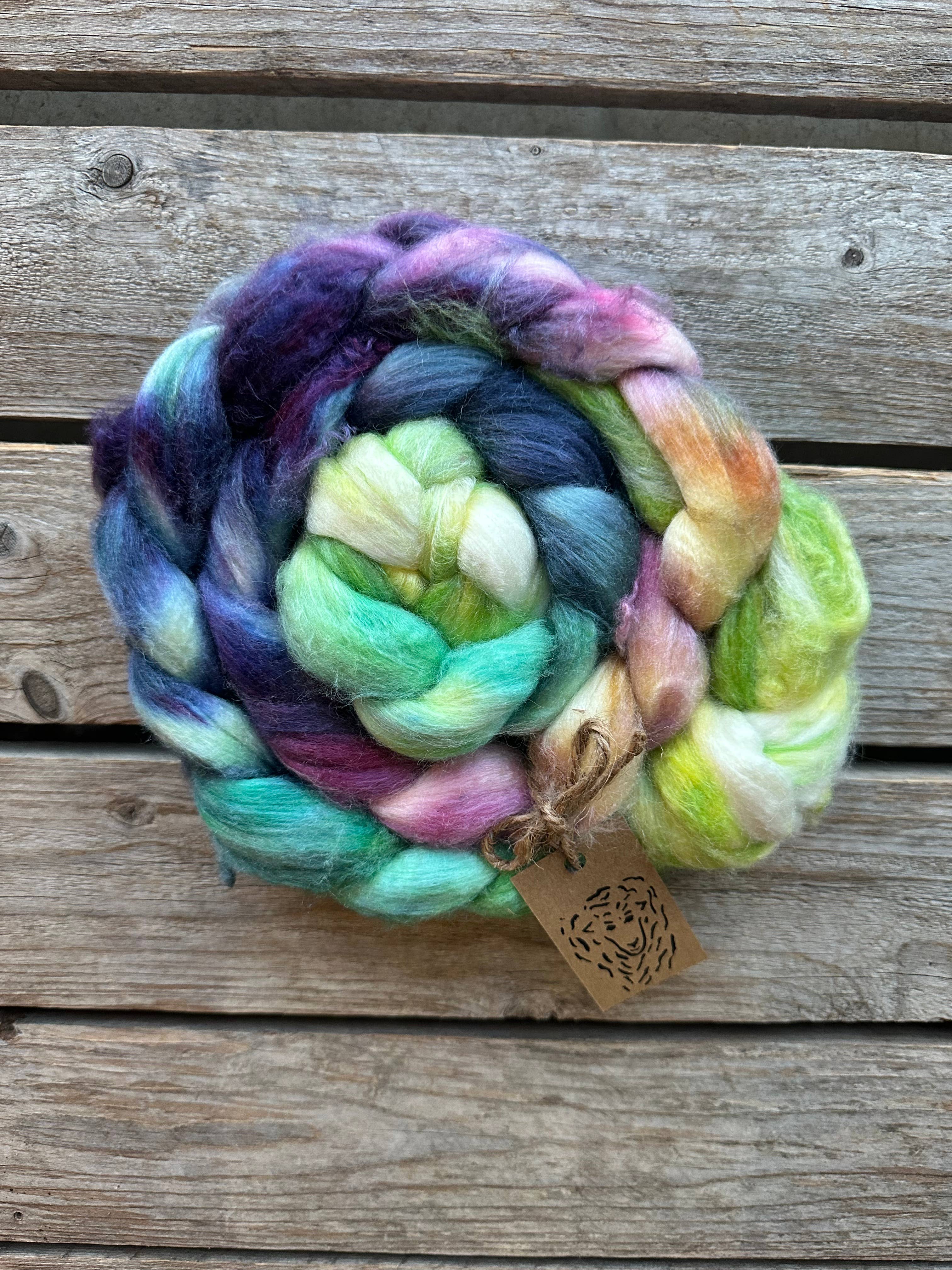 Merino Silk Roving Braids