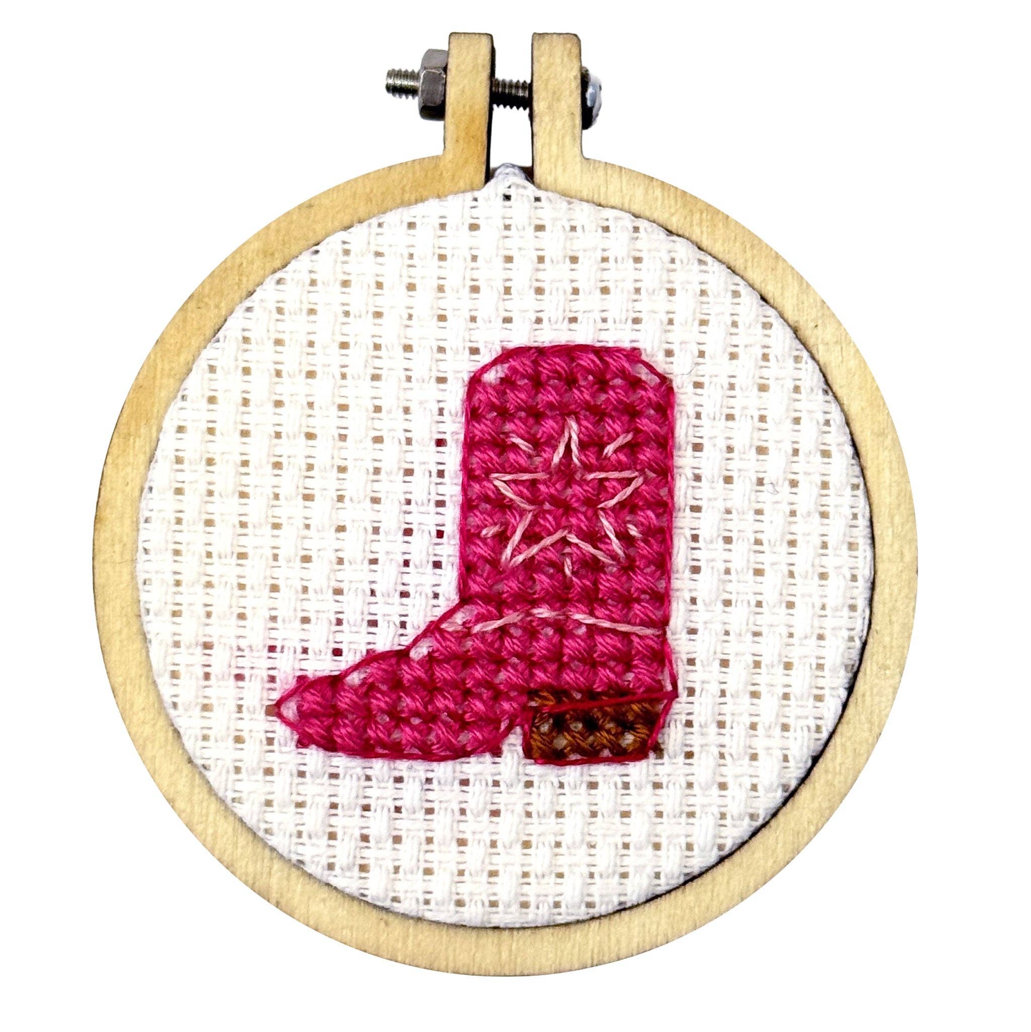 Welcome to The Pink Pony Club Boot Matchbox Cross Stitch Kit