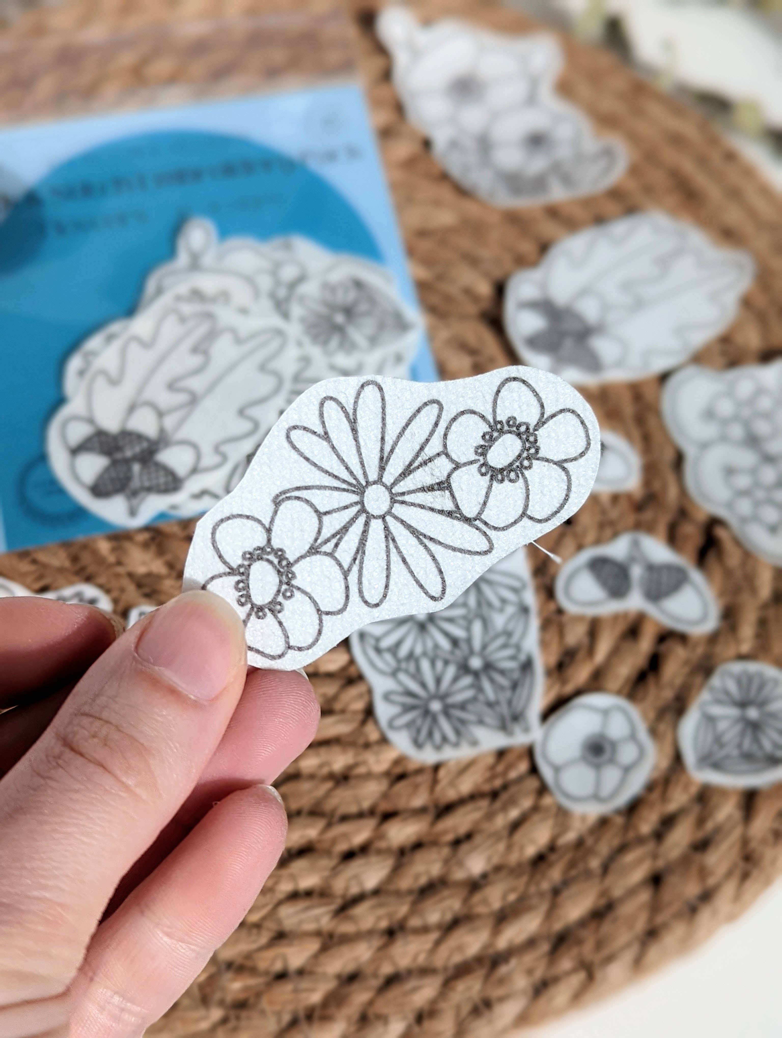 Flowers Stick & Stitch Embroidery Pack
