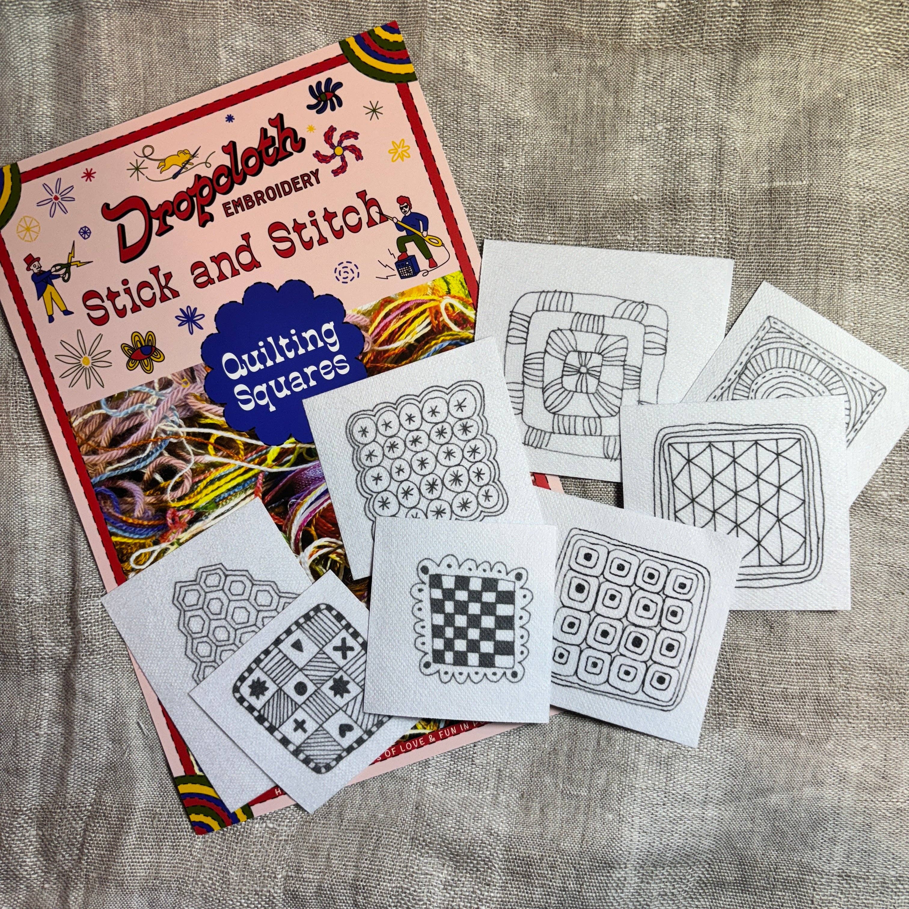 Quilt Squares Stick and Stitch Set