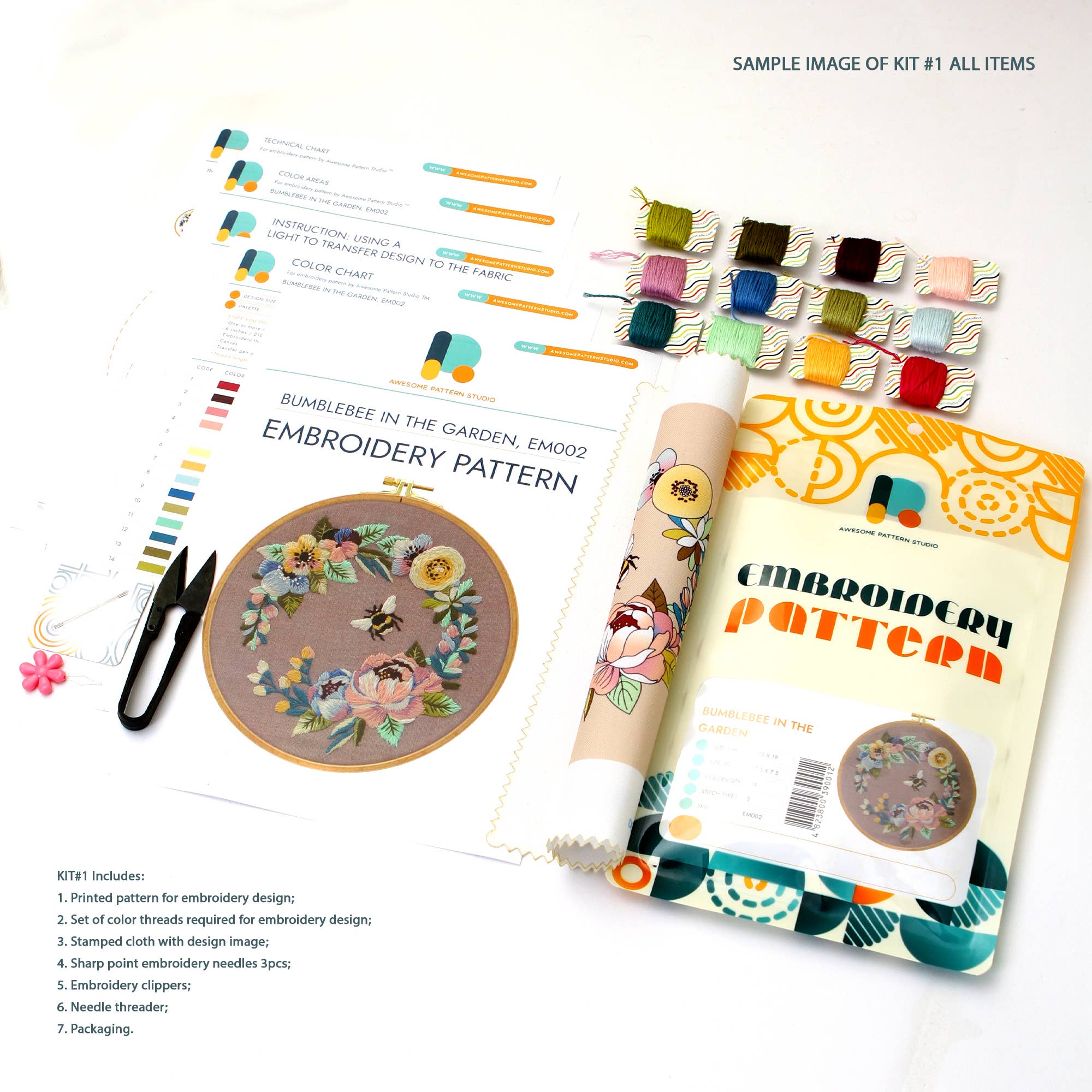 Field of Sheep Embroidery Kit