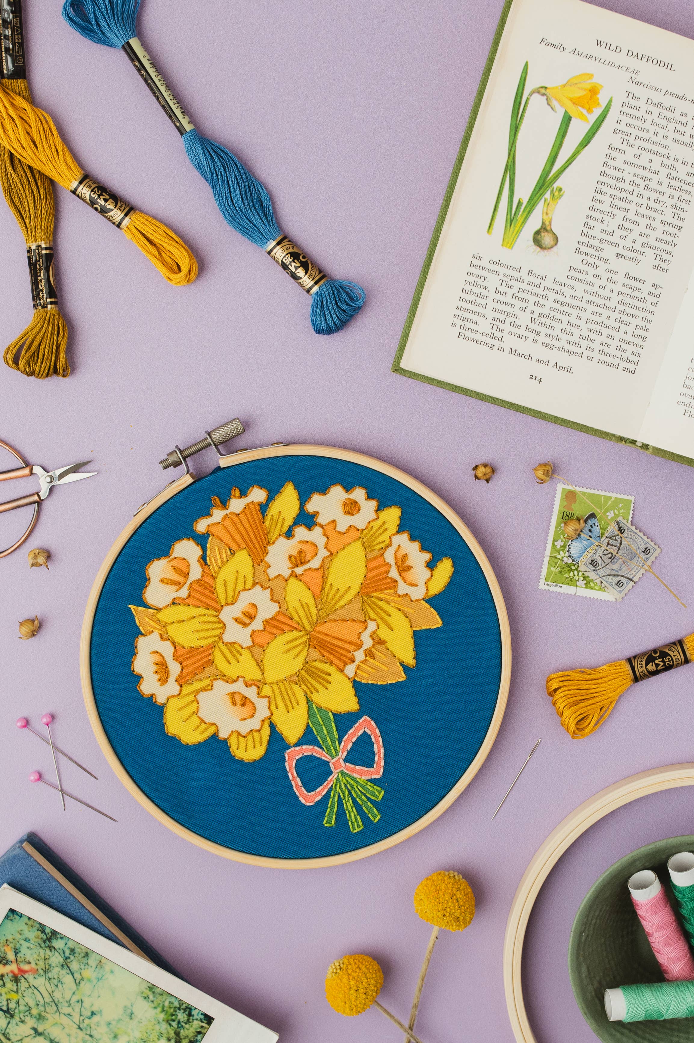 RikRack Daffodil Embroidery Kit