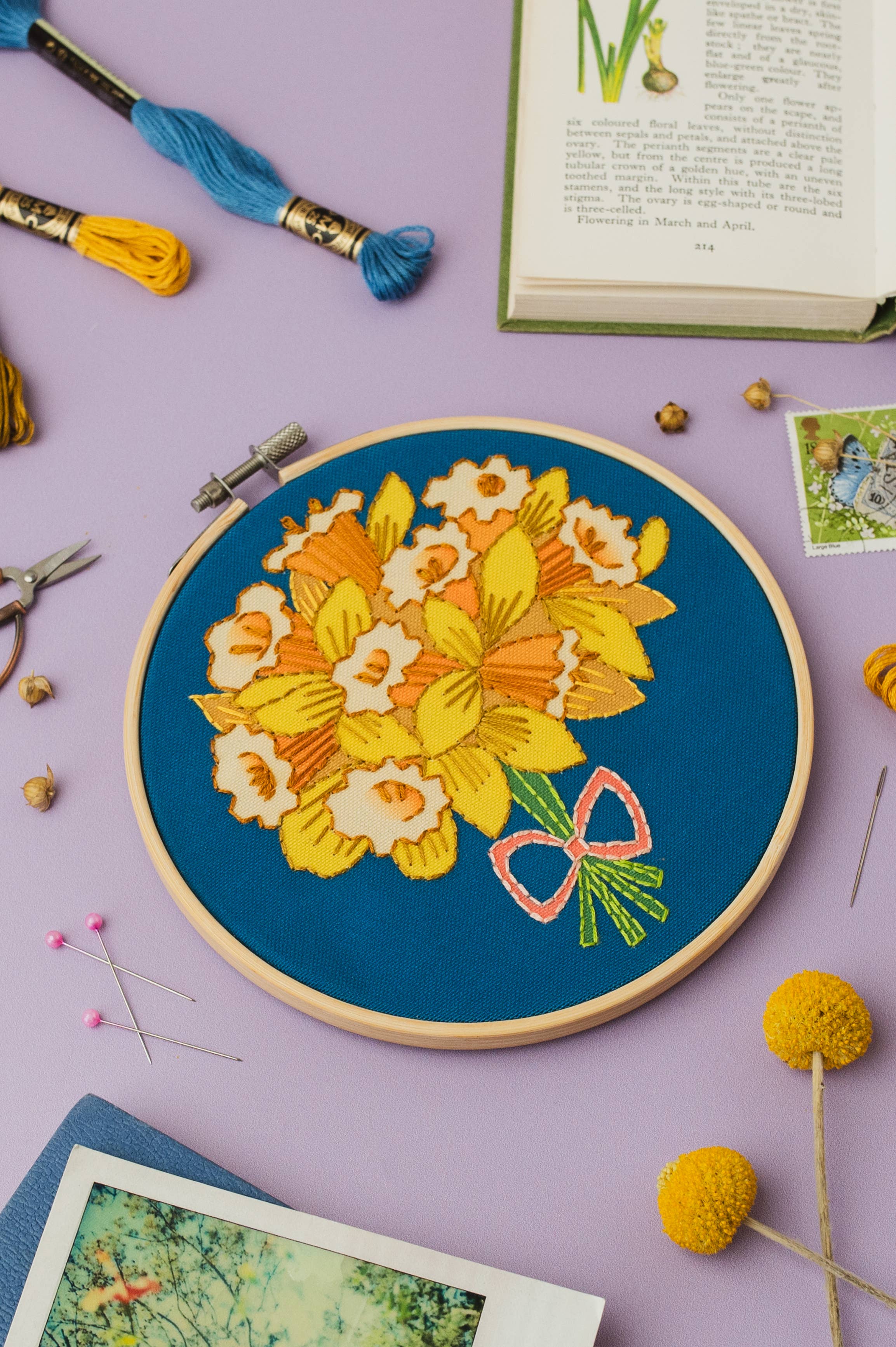 RikRack Daffodil Embroidery Kit