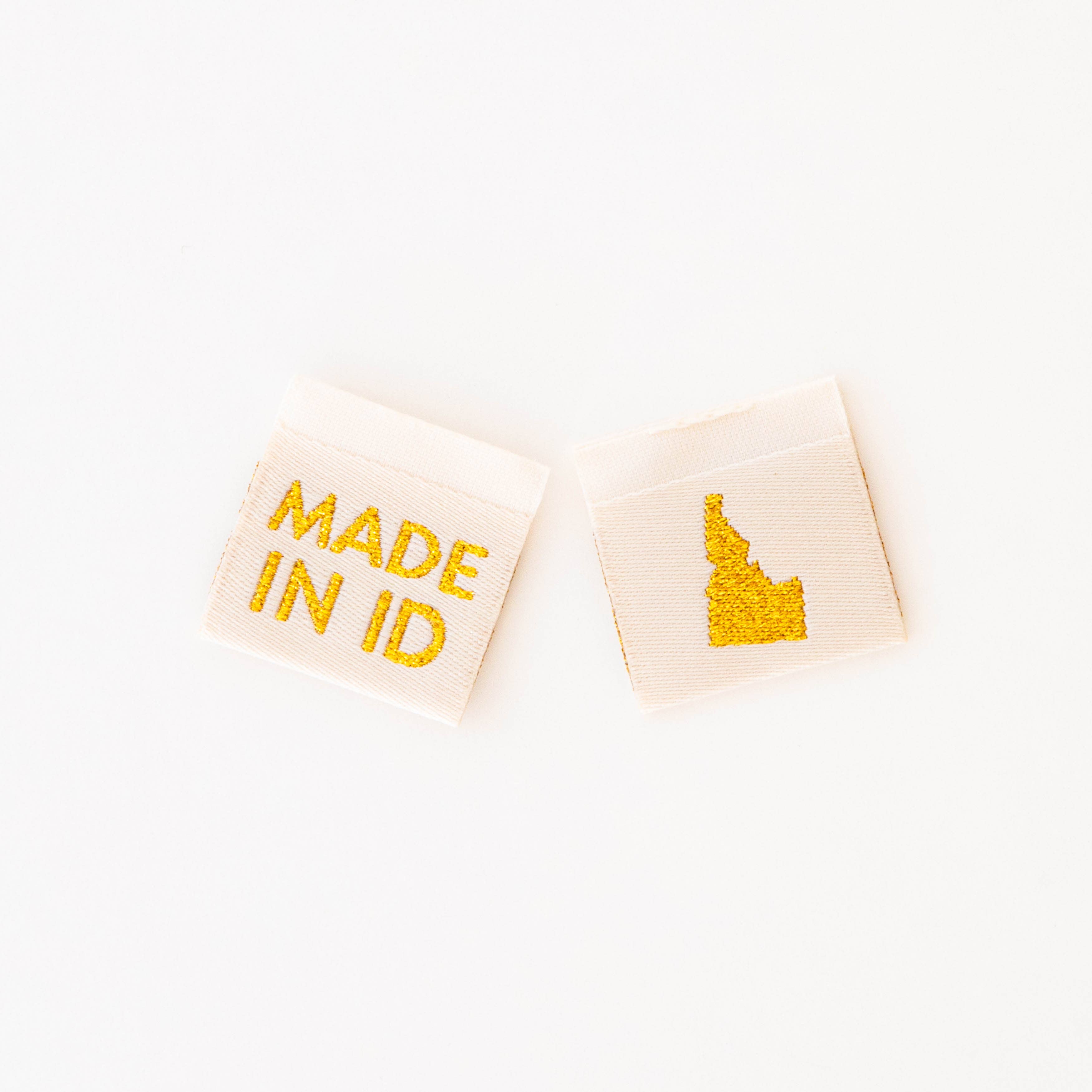 Made in My State Gold Woven Labels
