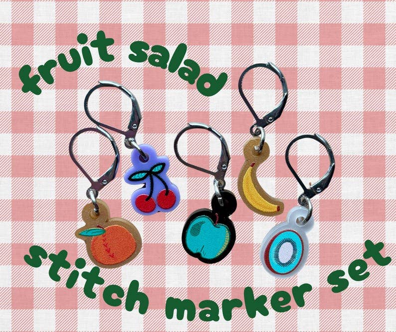 Summer Fruit Salad Stitch Markers Knitting Notions