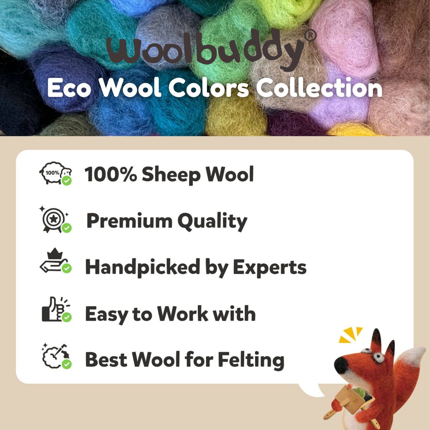 Eco Wool Fiber Collection Kit – 24 Colors