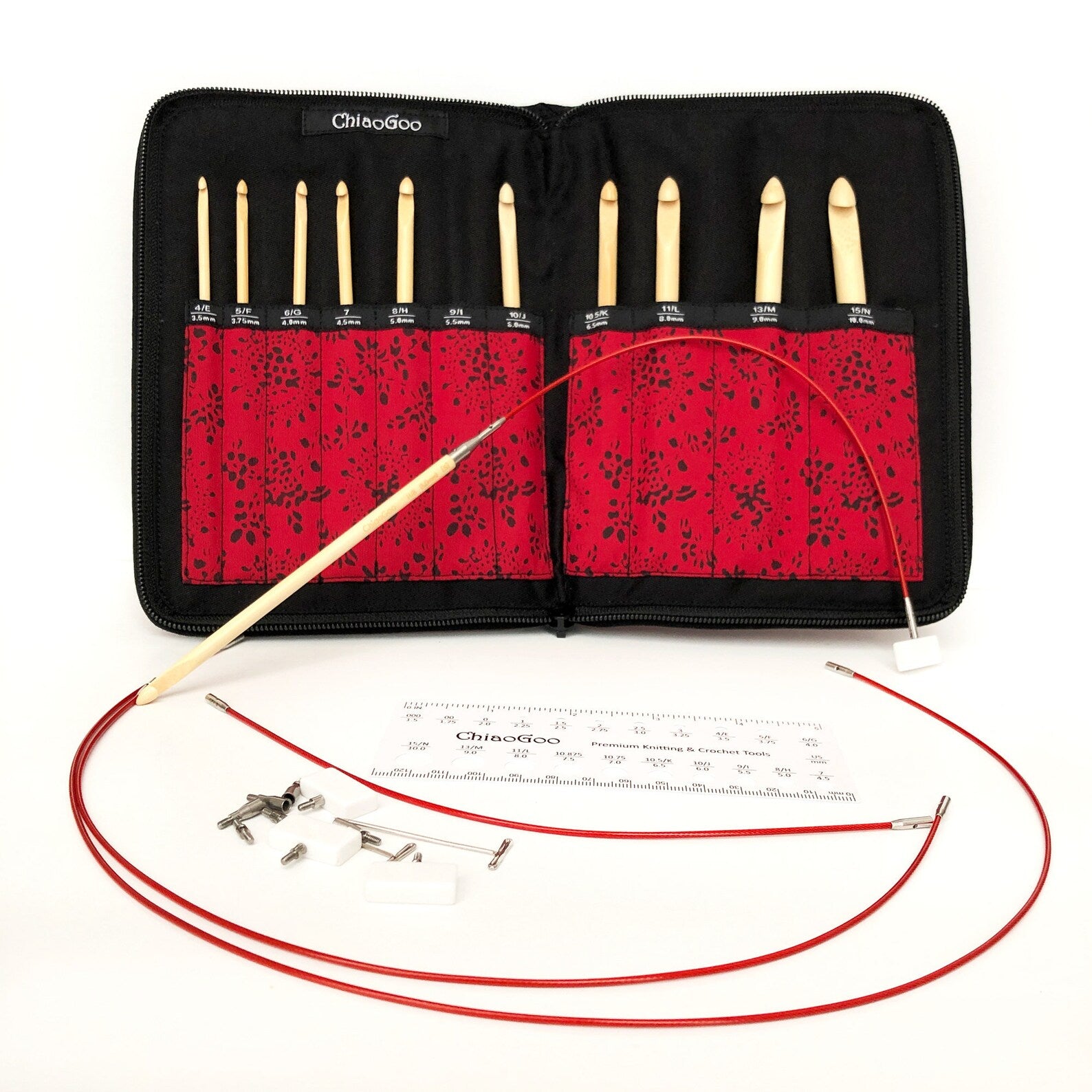 ChiaoGoo Spin Interchangeable Tunisian Crochet Hook Set