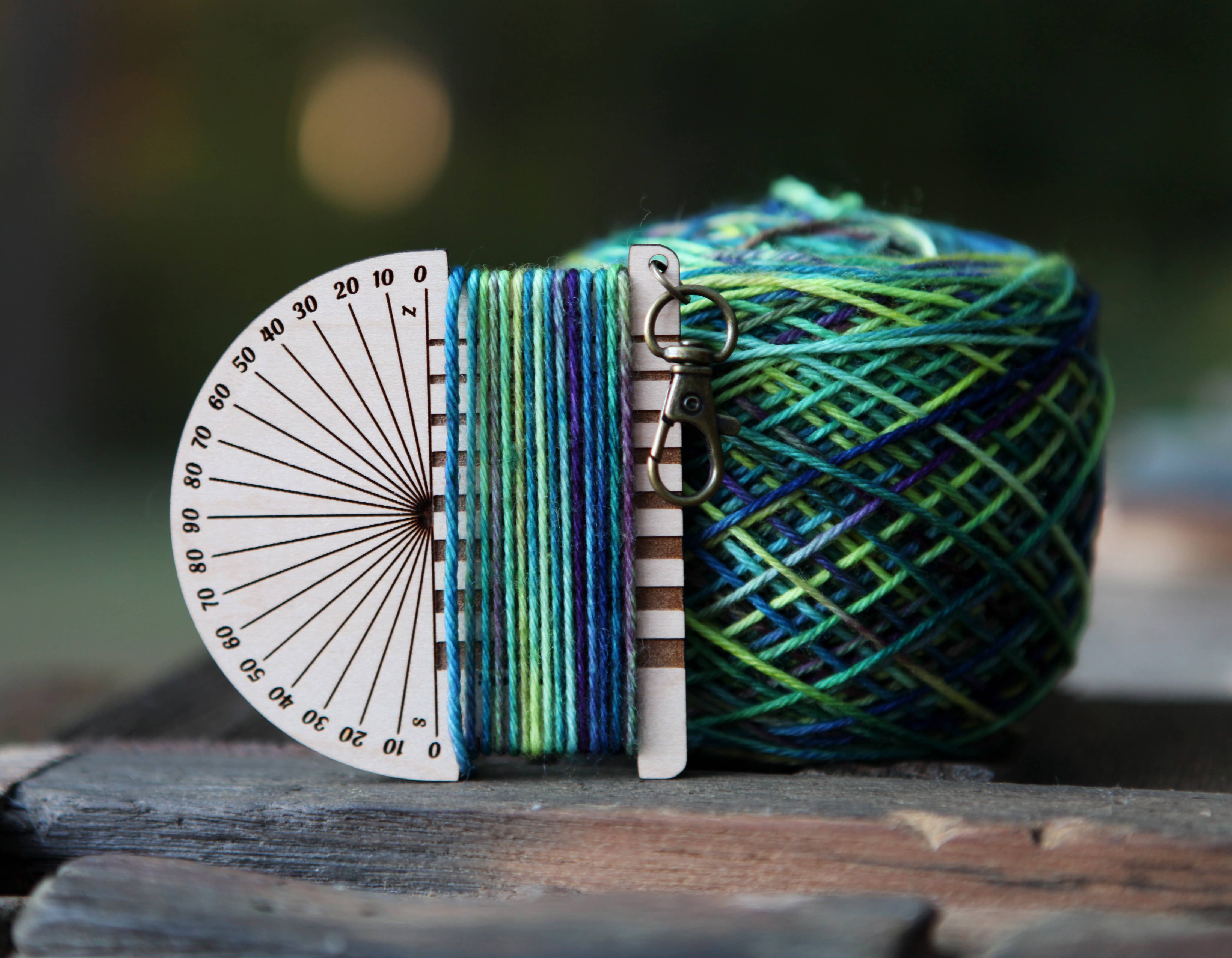 Butterfly and flowers Yarn WPI Ruler & Twist Angle Gauge