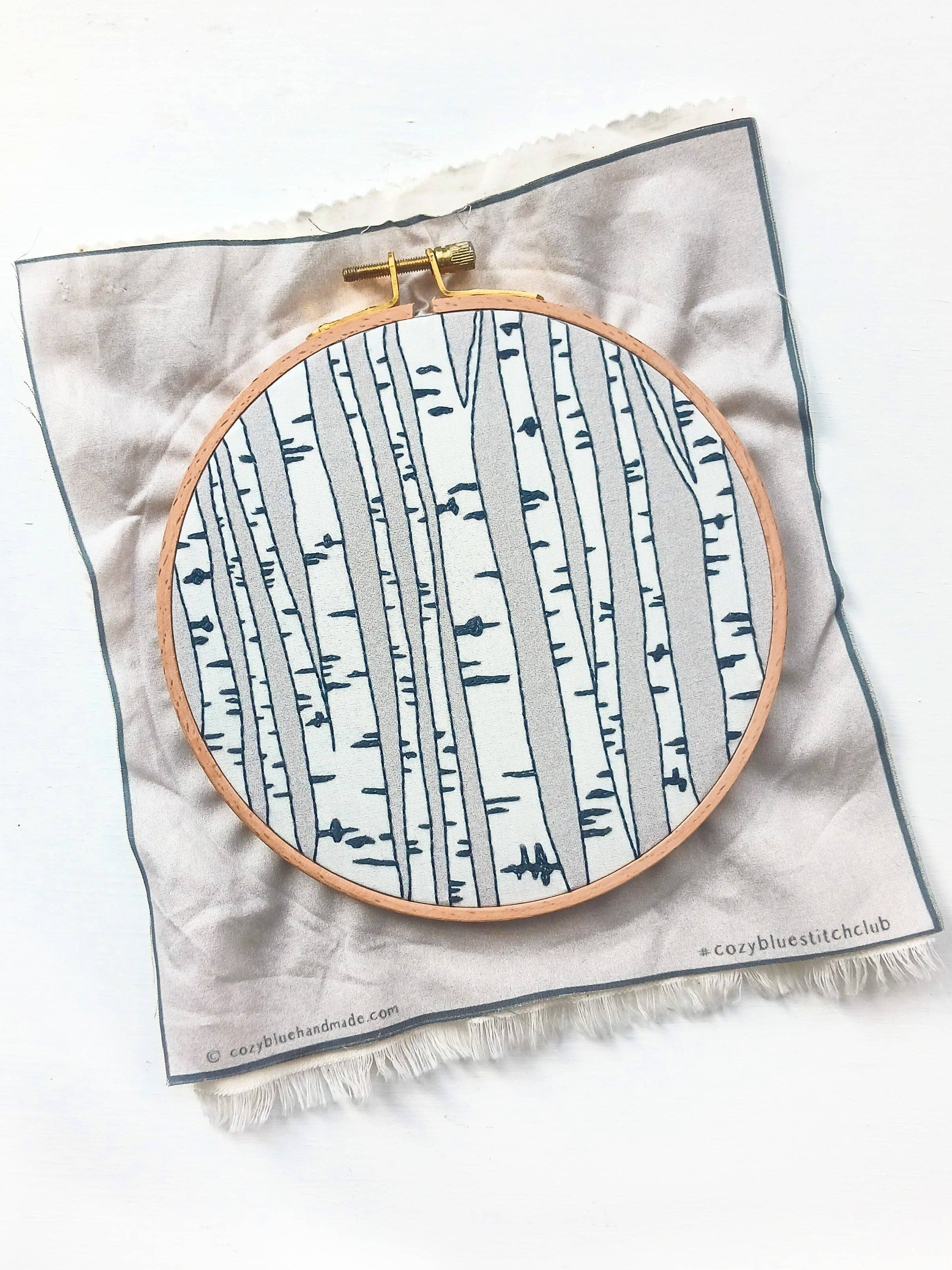 Birch forest embroidery kit