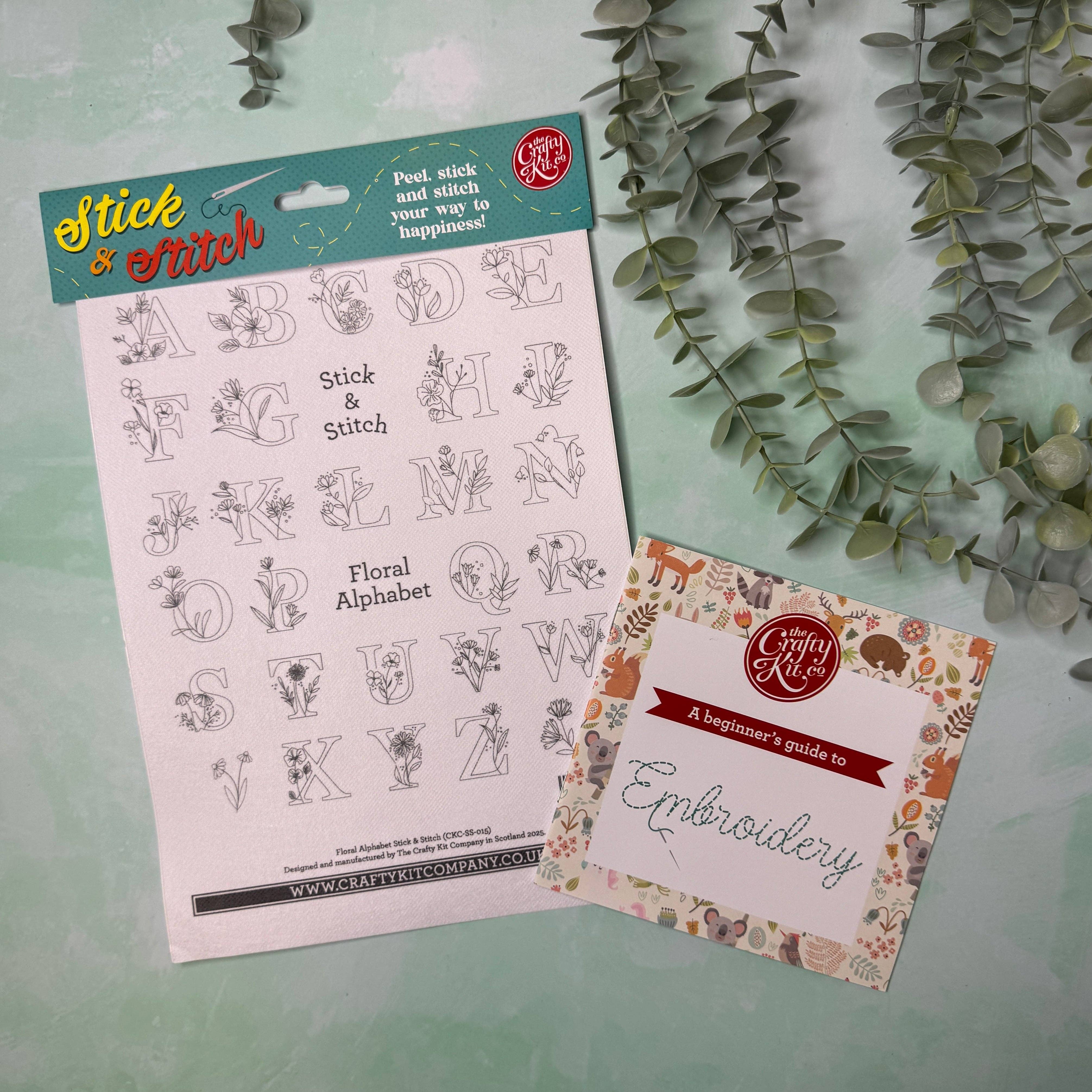Floral Alphabet Stick & Stitch