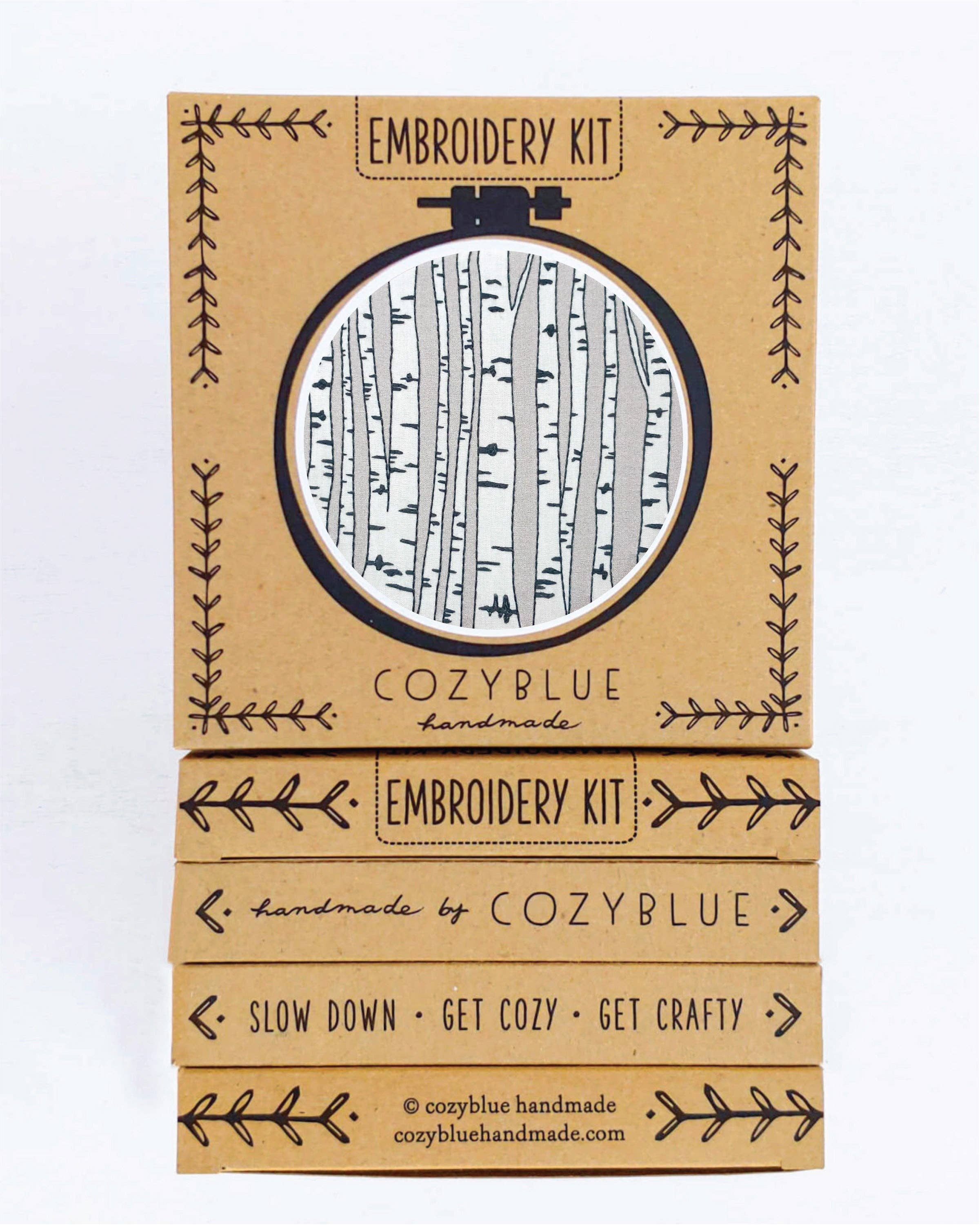Birch forest embroidery kit