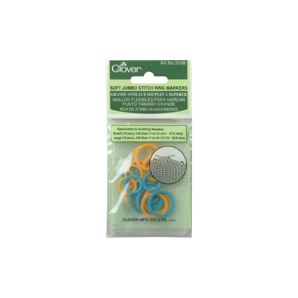 Clover Soft Jumbo Stitch Ring Markers 3108