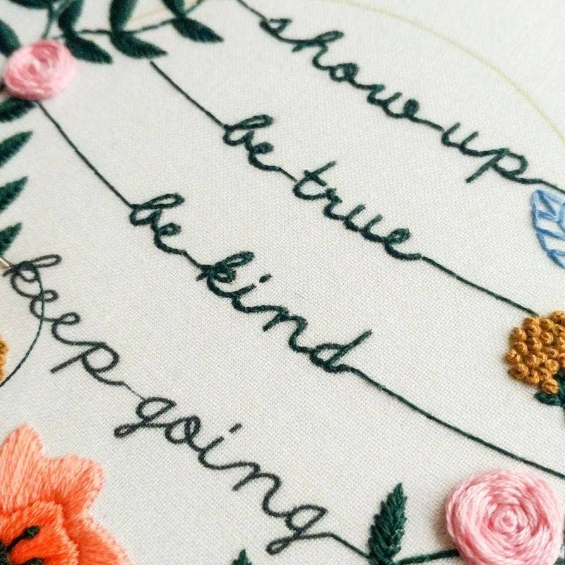 Show up embroidery kit