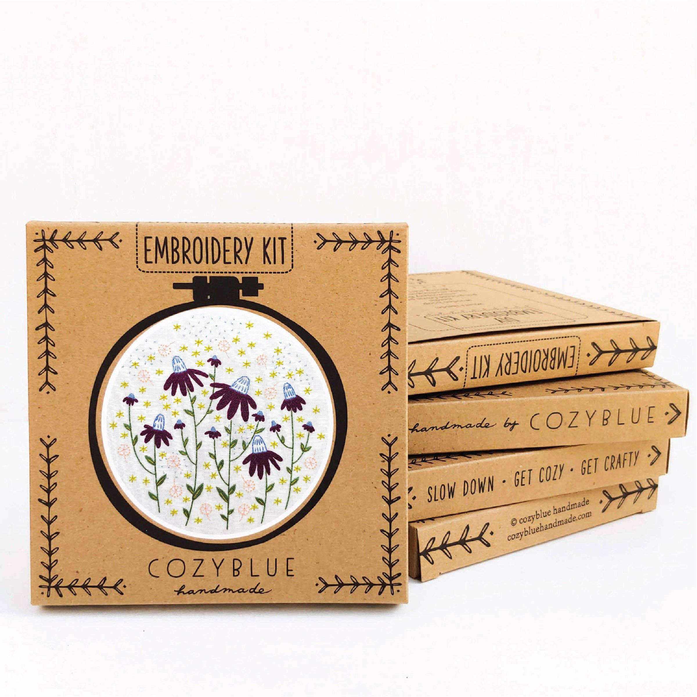 Coneflower magic embroidery kit