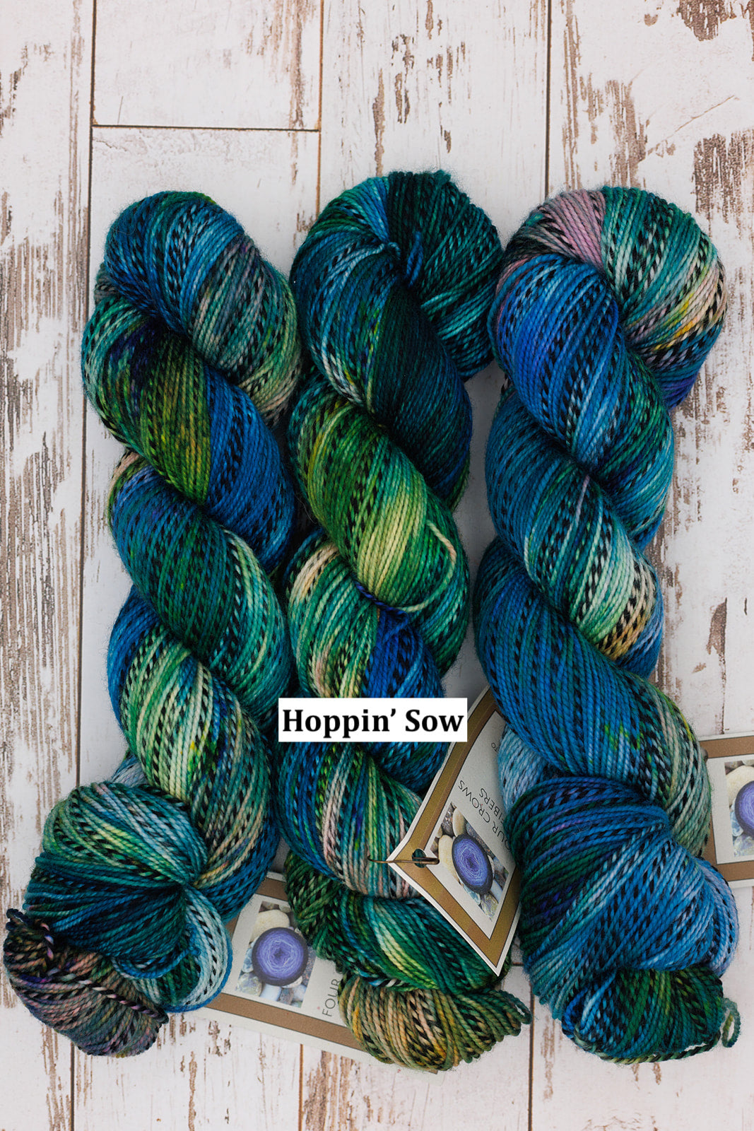 Four Crows Fibers Black & White and Dyed All Over