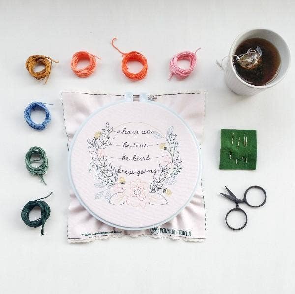 Show up embroidery kit