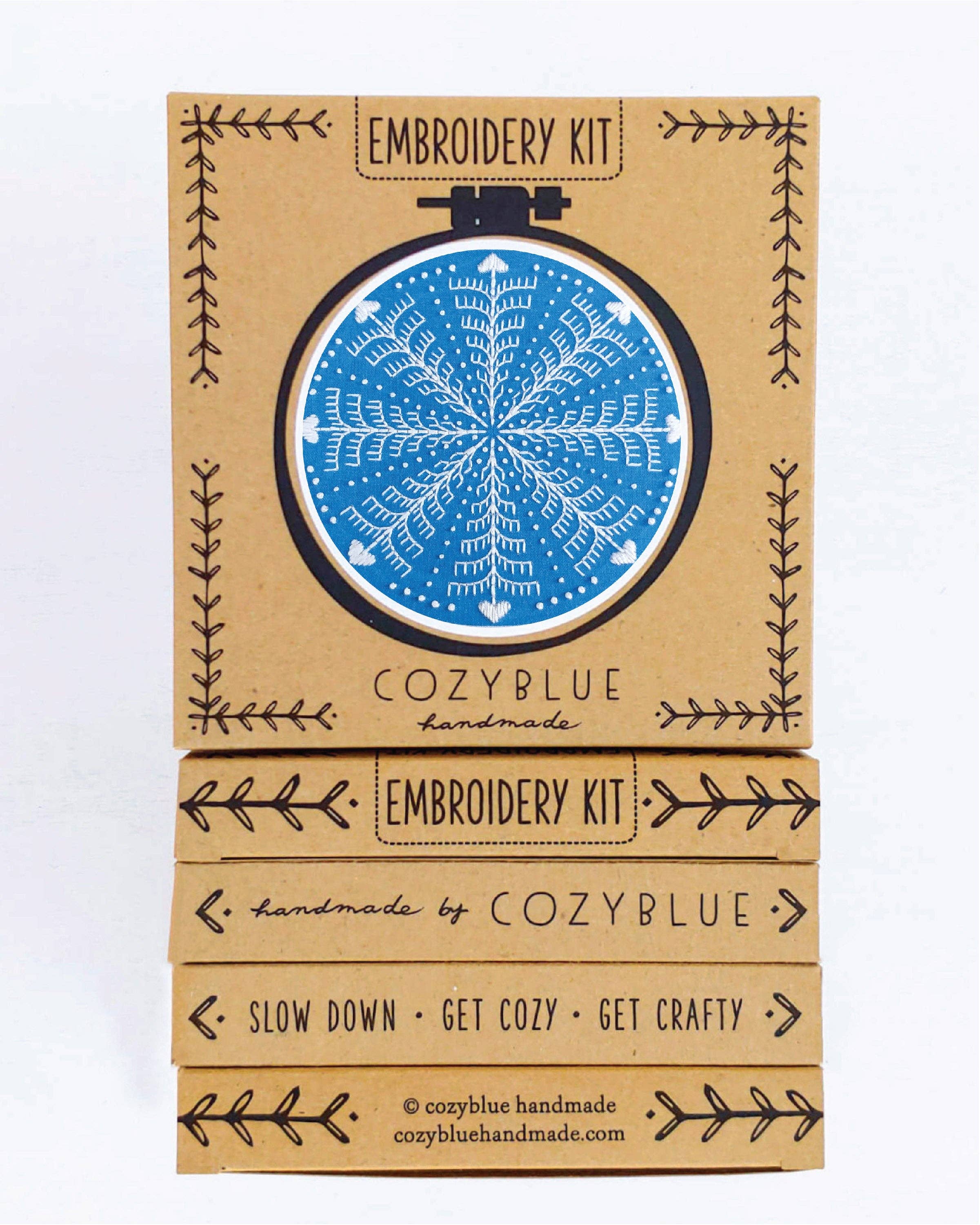 Winter snowflake embroidery kit