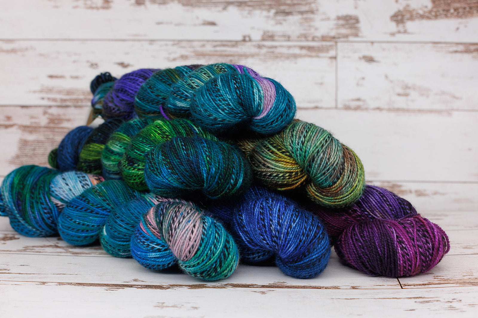 Four Crows Fibers Black & White and Dyed All Over