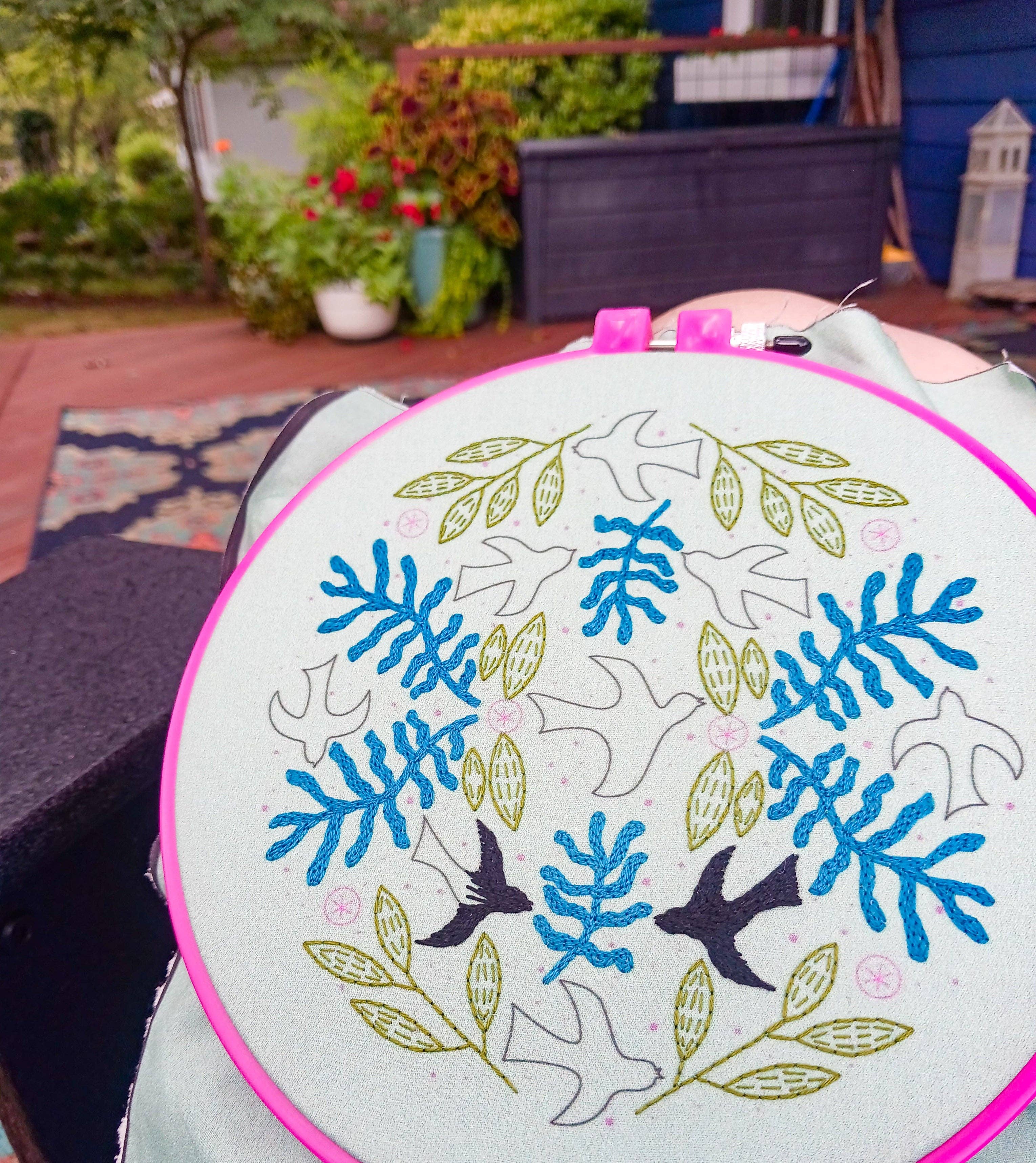 Blackbird embroidery kit