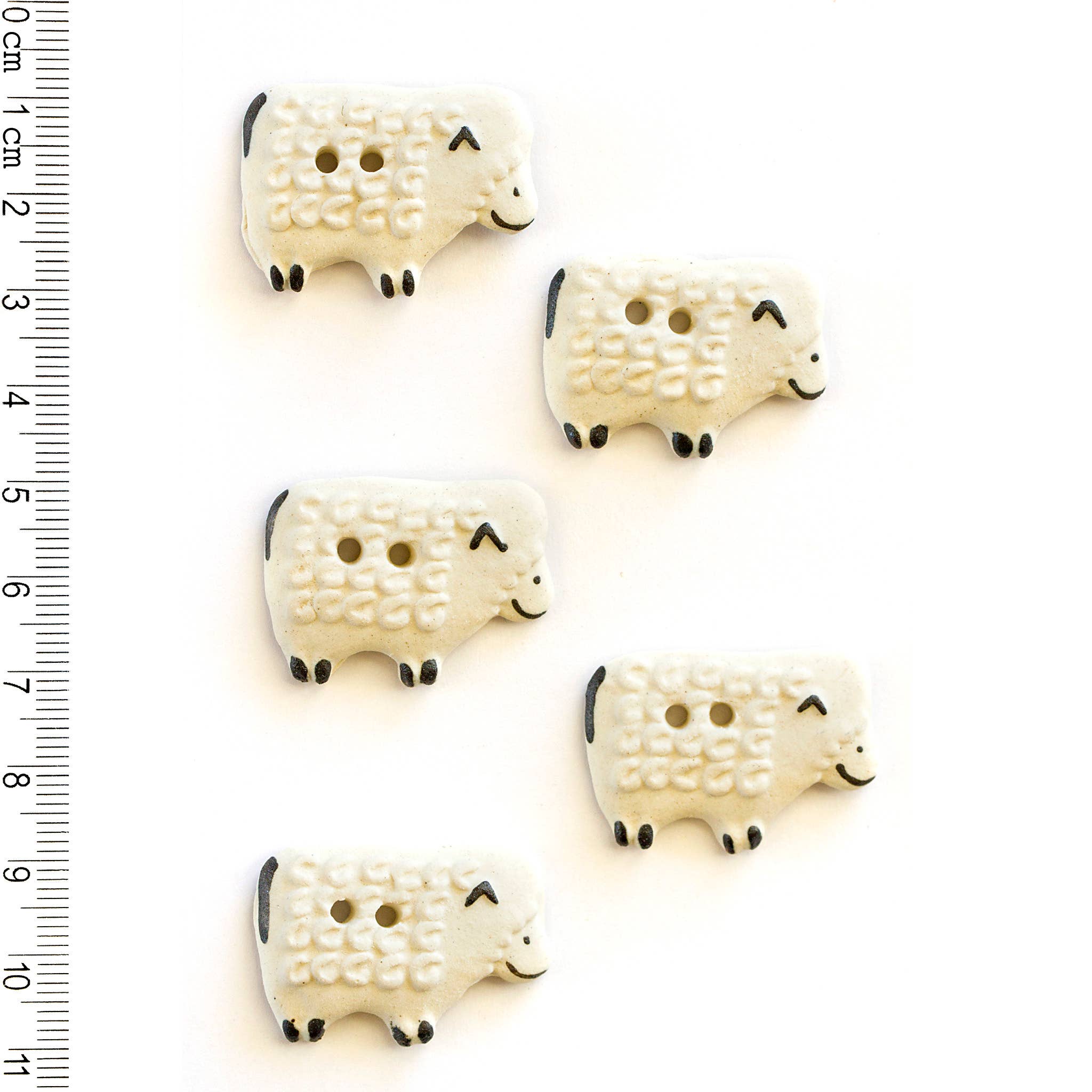 Ceramic Sheep Buttons