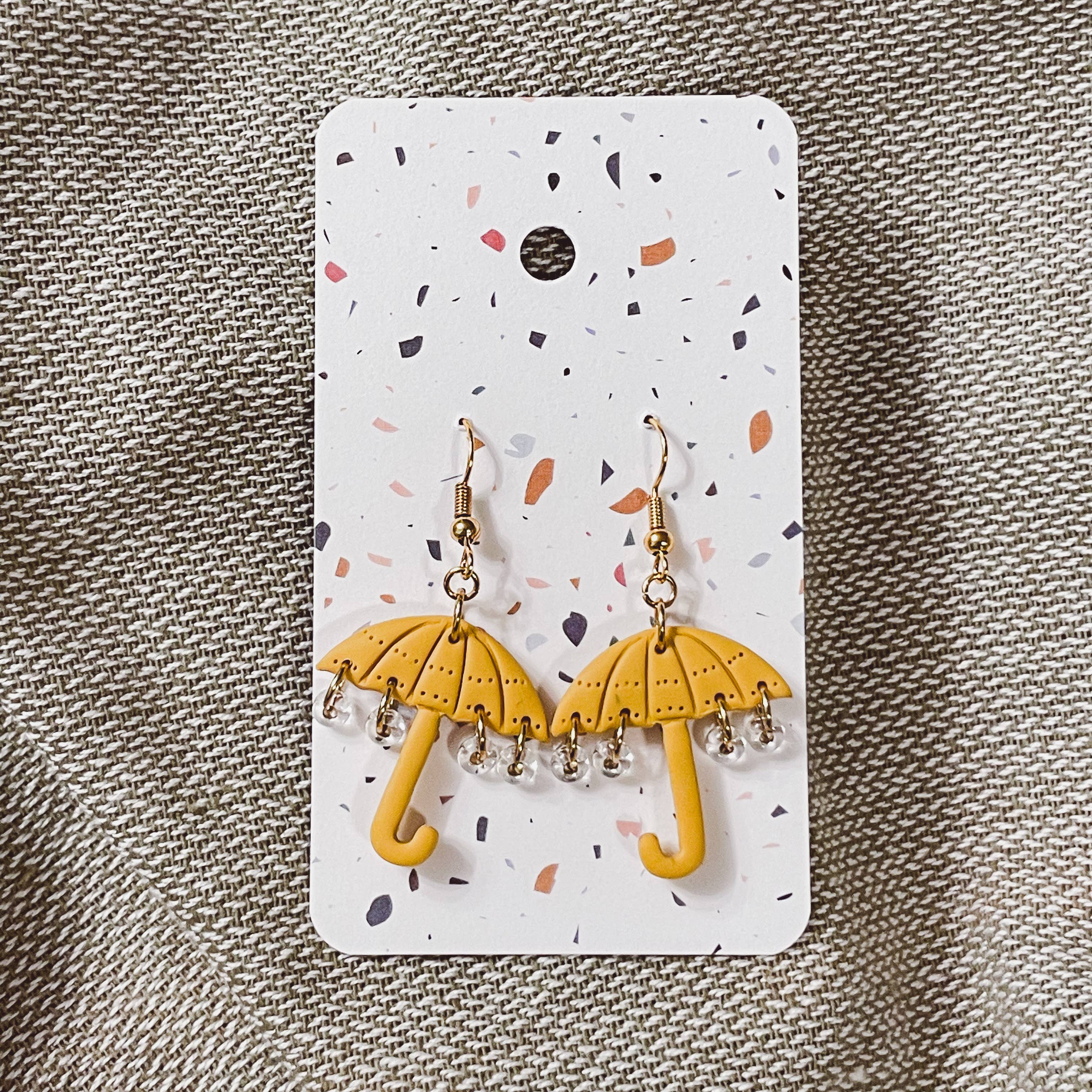 Umbrella with Raindrops Earrings