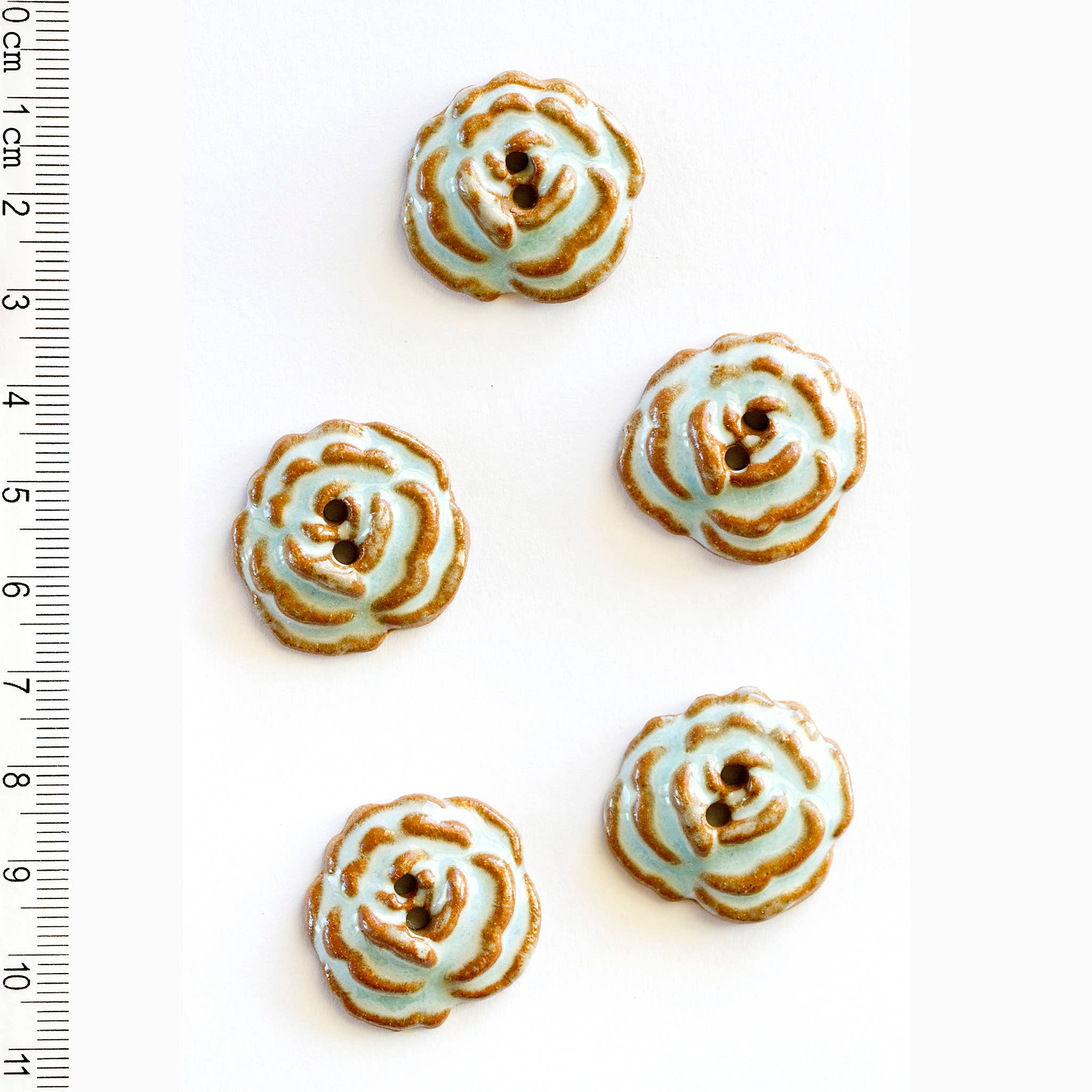 Ceramic Classic Rose Buttons