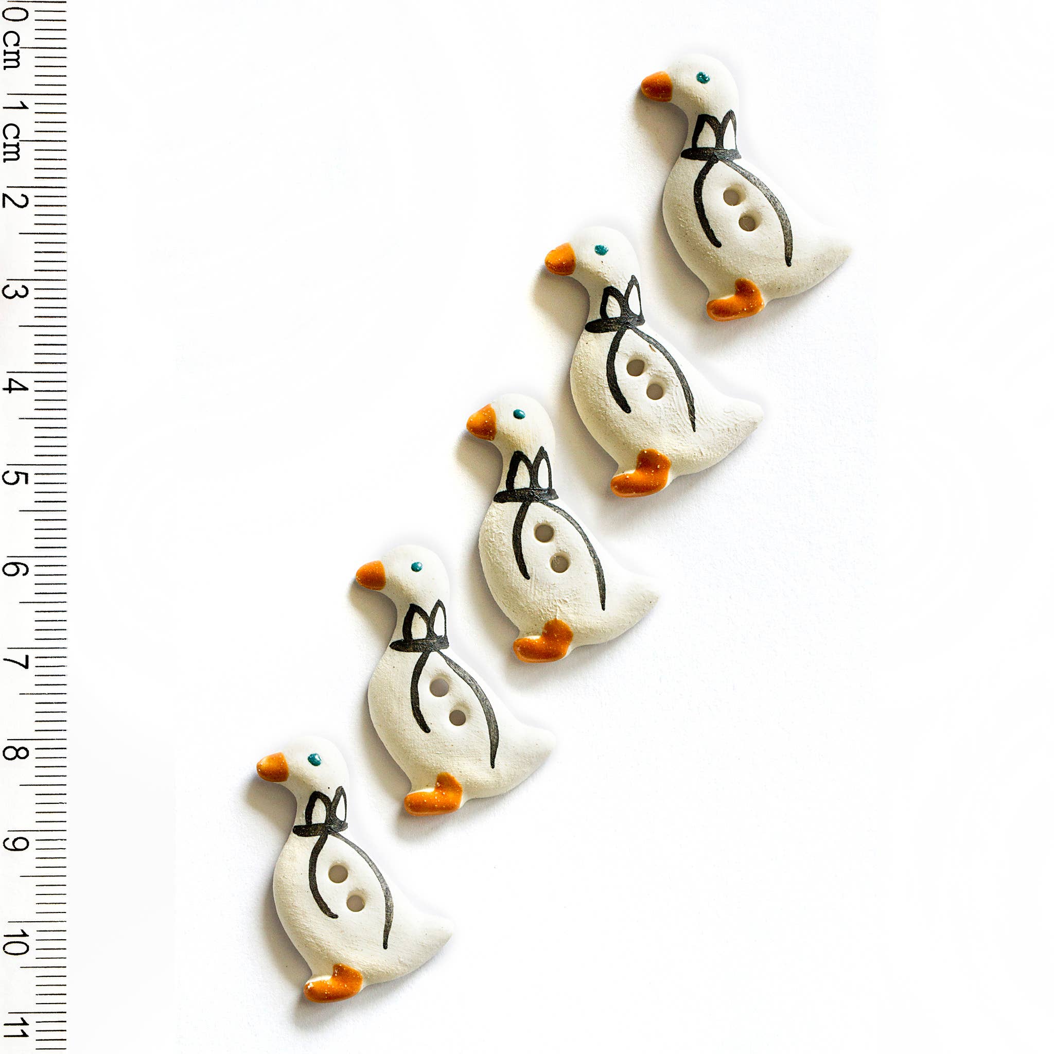 Handmade White Goose Sewing Buttons