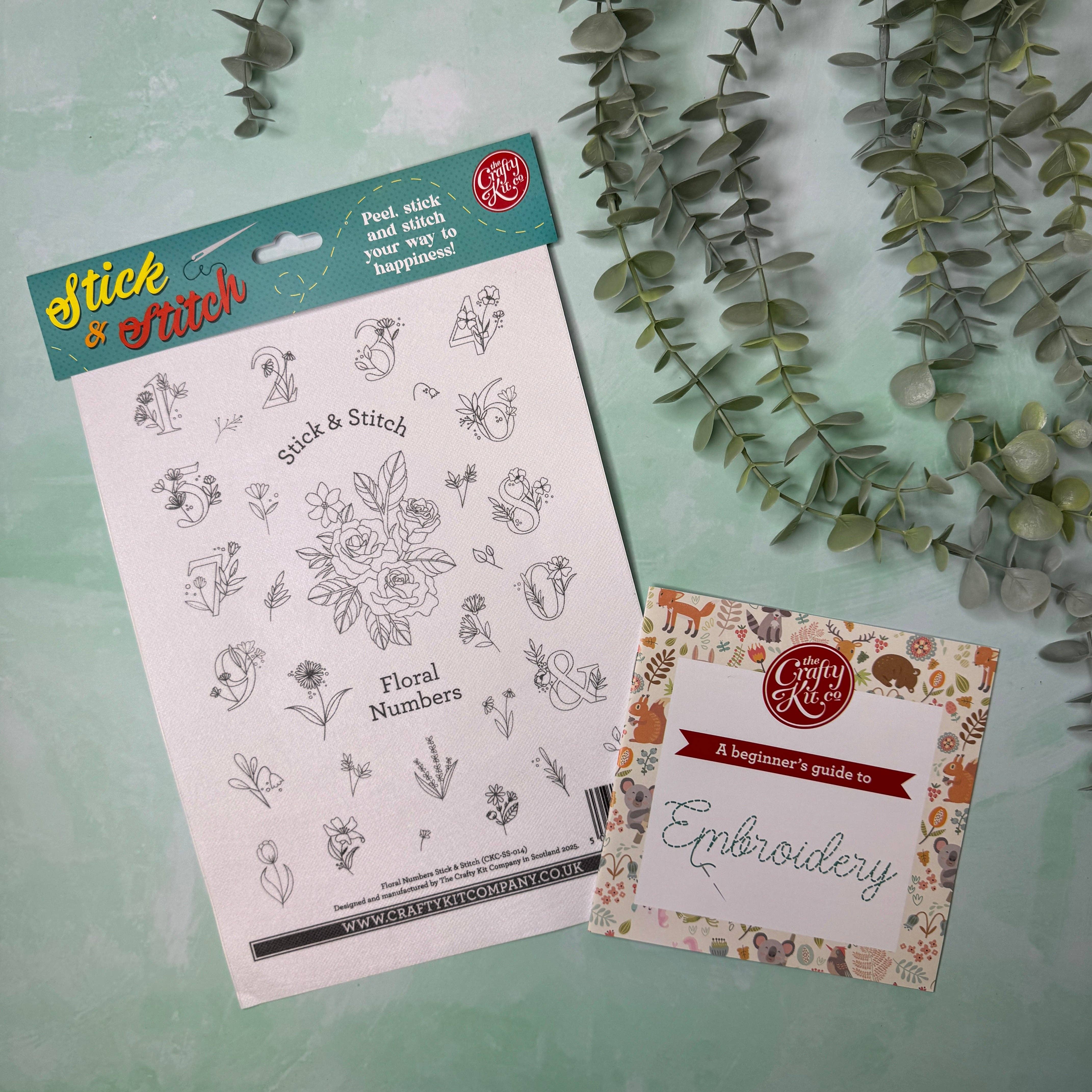 Floral Numbers Stick & Stitch