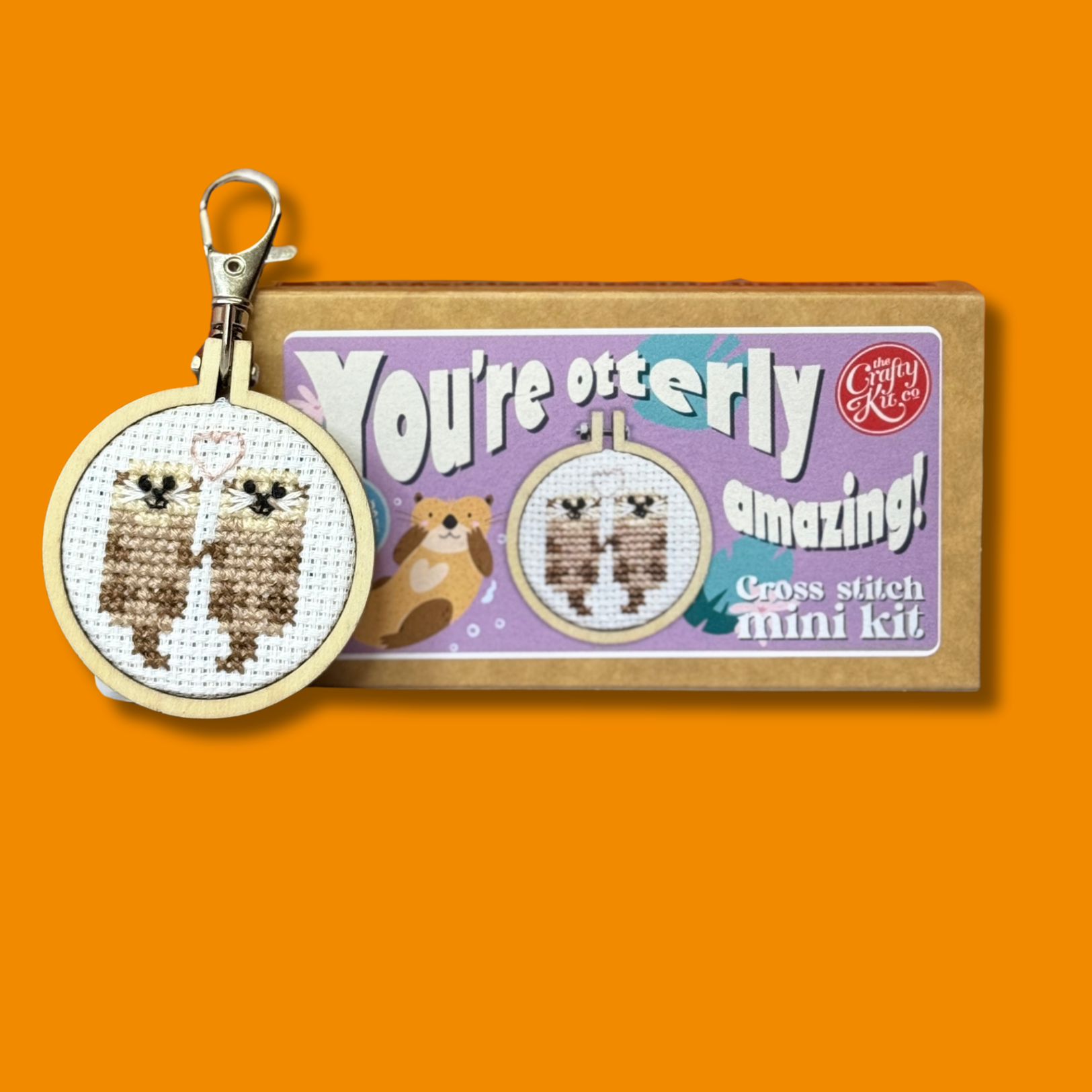 'You're otterly amazing!' Mini Matchbox Cross Stitch Kit