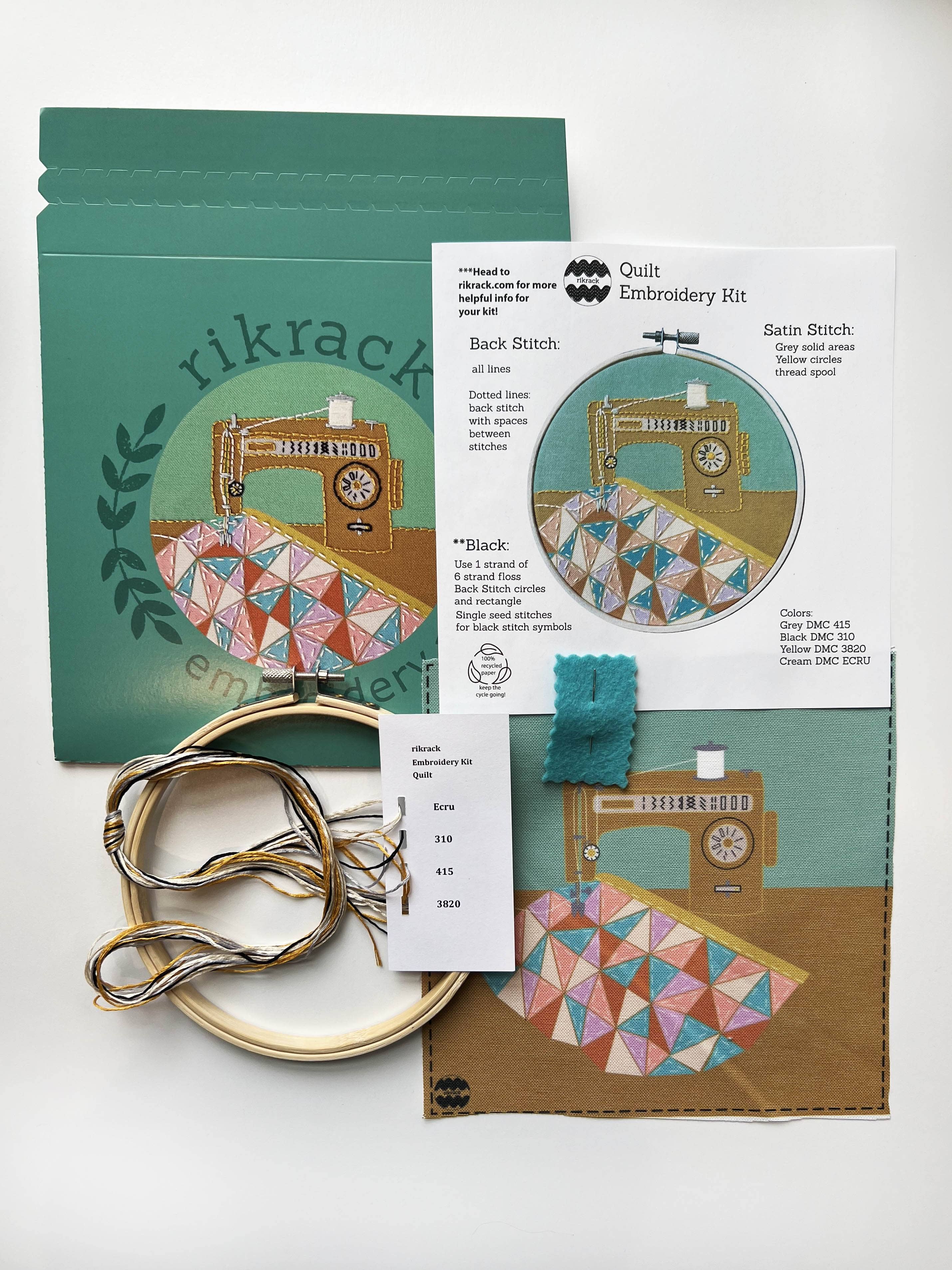 RikRack Quilt Embroidery Kit
