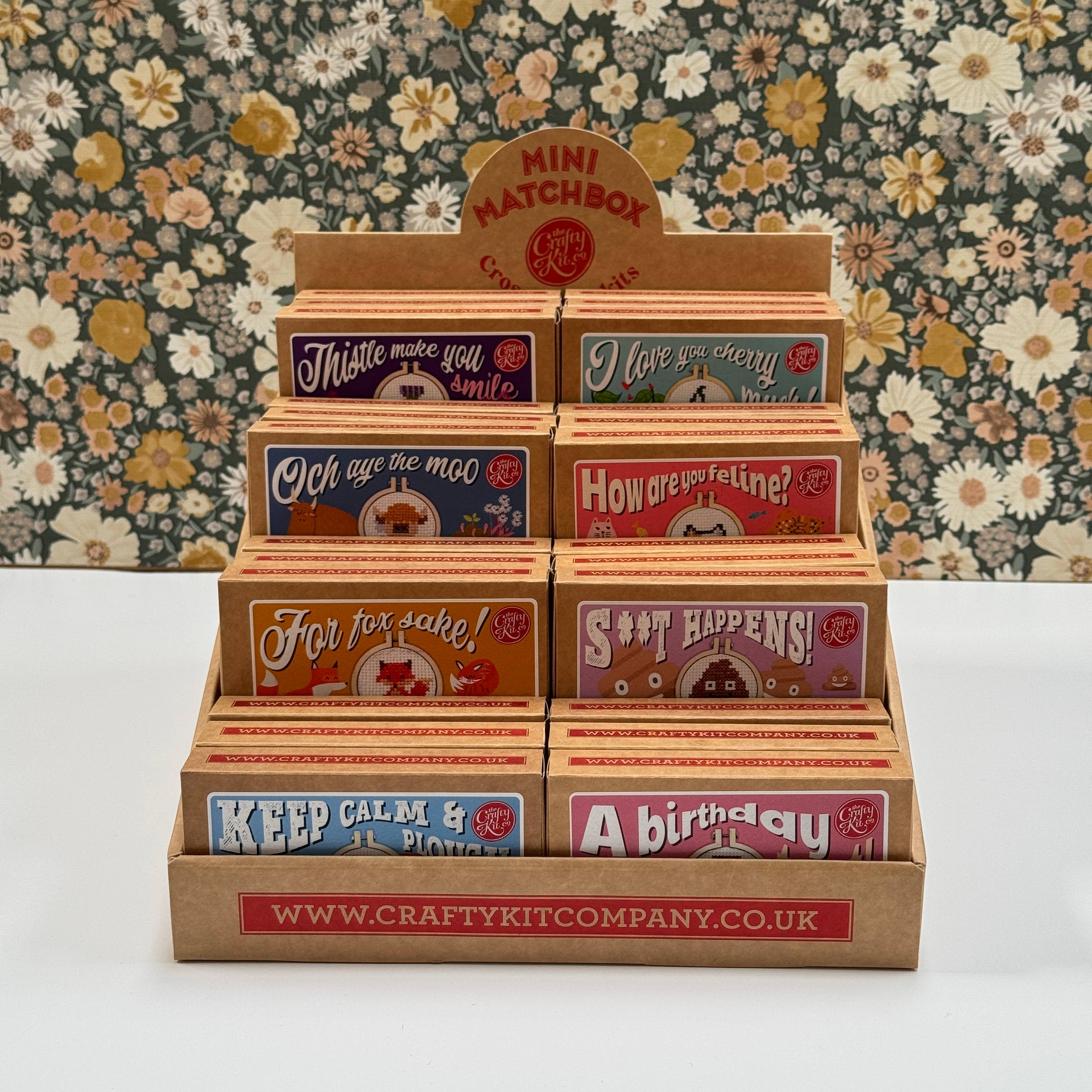 'I'm Berry Grateful' Mini Matchbox Cross Stitch Kit