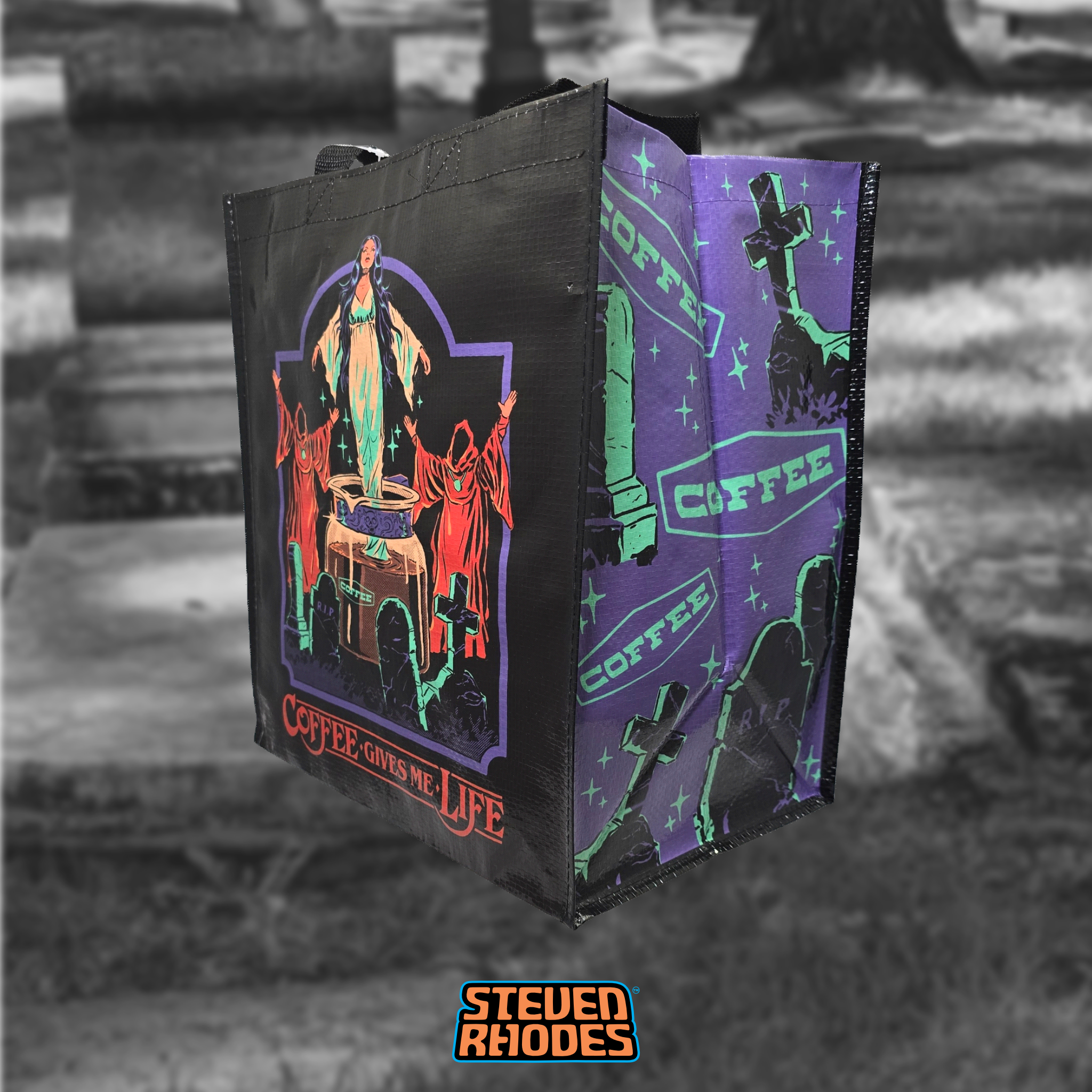 Coffee Gives Me Life Grocery Tote