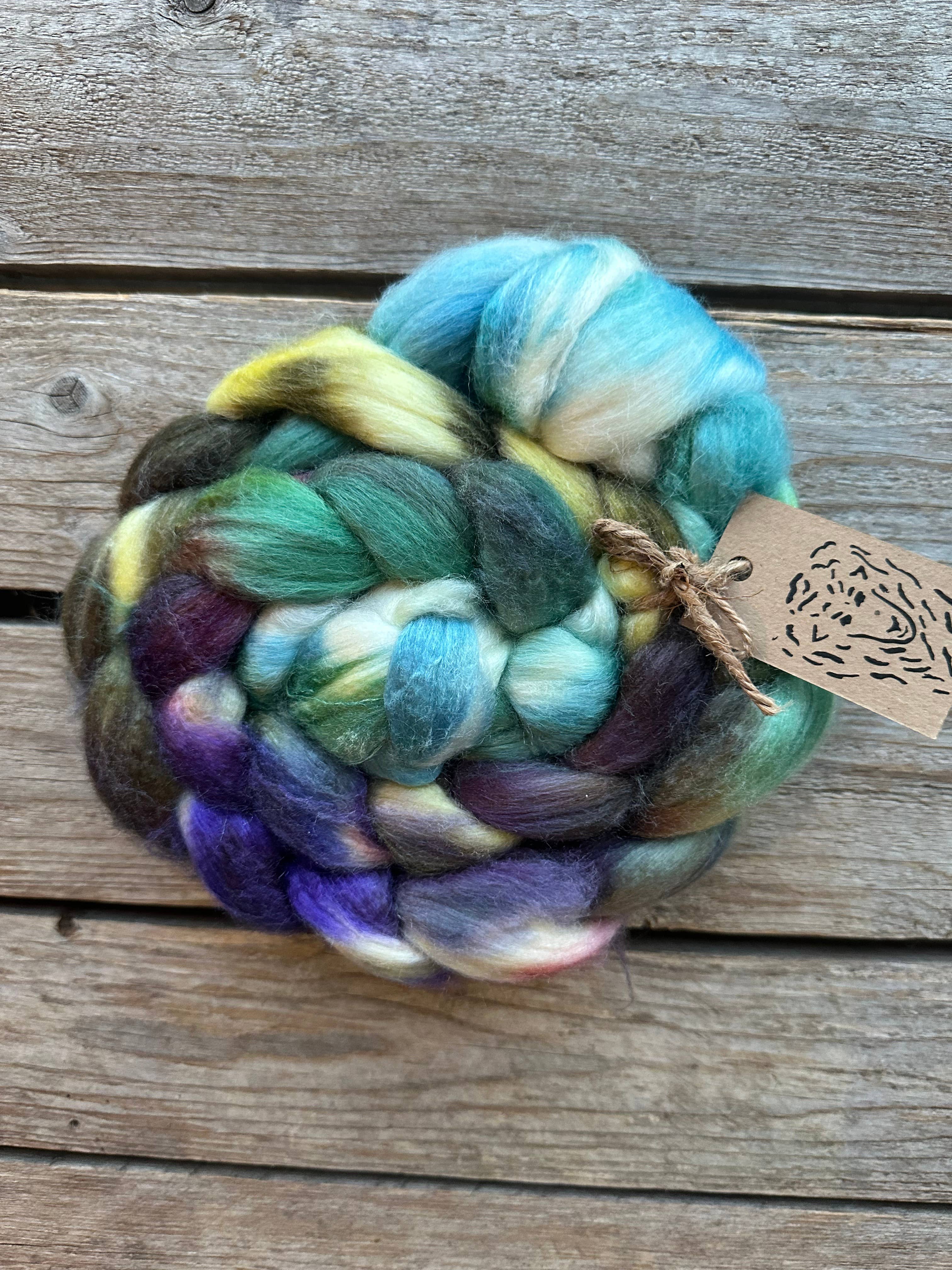Merino Silk Roving Braids