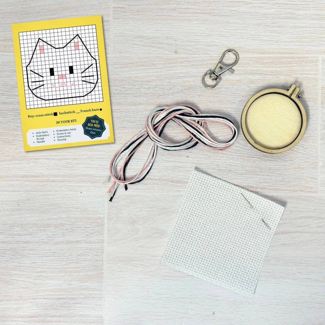 We're Purr-fect Together Mini Matchbox Cross Stitch Kit