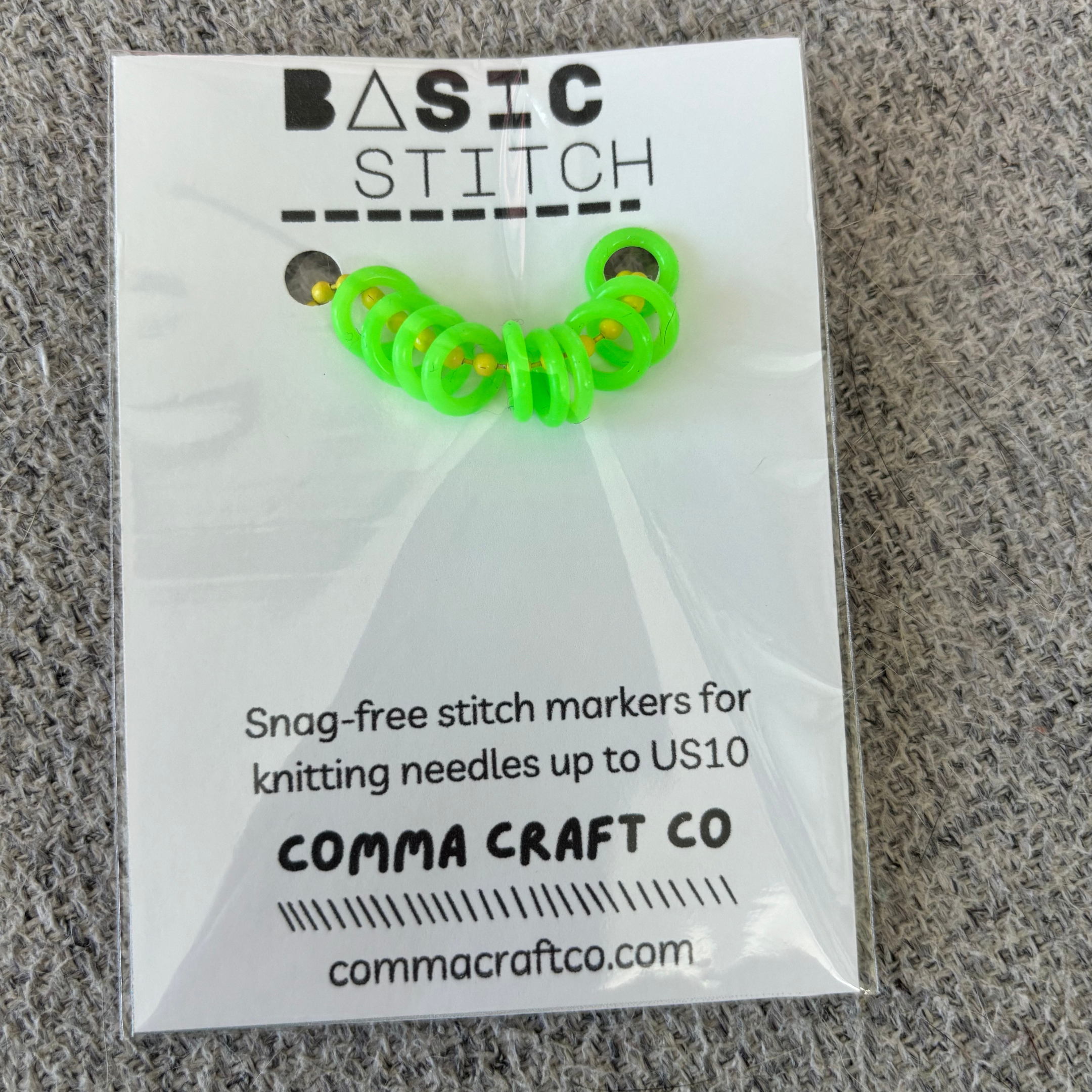 Basic Stitch Set - Neon Snag-Free Silicone Stitch Markers